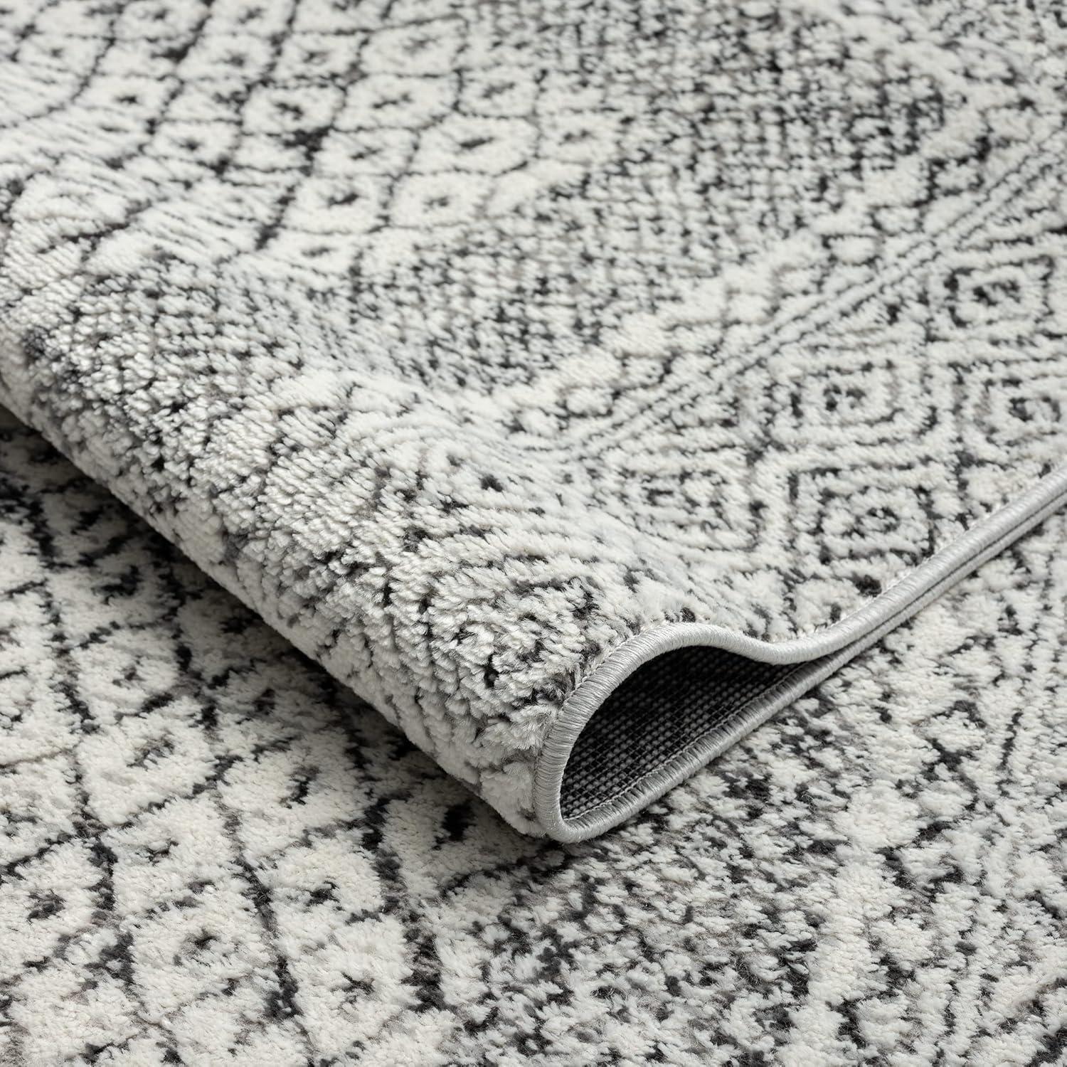 Madison Park Kenzie Woven Turkish Area Rugs for Living Room, Indoor Dinig Accent Modern Home Décor, Ultra Soft Floor Carpets for Bedroom, 3'W x 5'L Grey/Cream