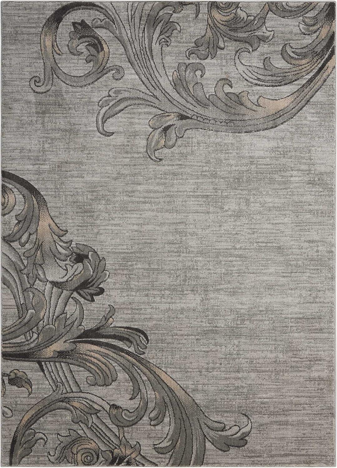 Nourison Maxell MAE05 Gray/Beige/Ivory Area Rug - 5'3" x 7'3"