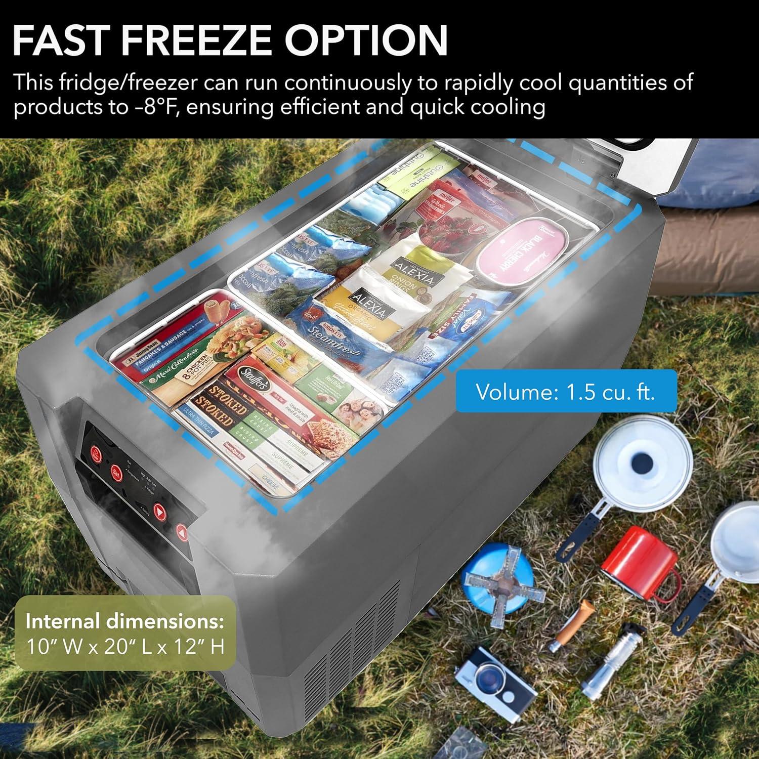 Outdoor Living Whynter 34 Quart Compact Portable Freezer/Refrigerator with 12v DC Option