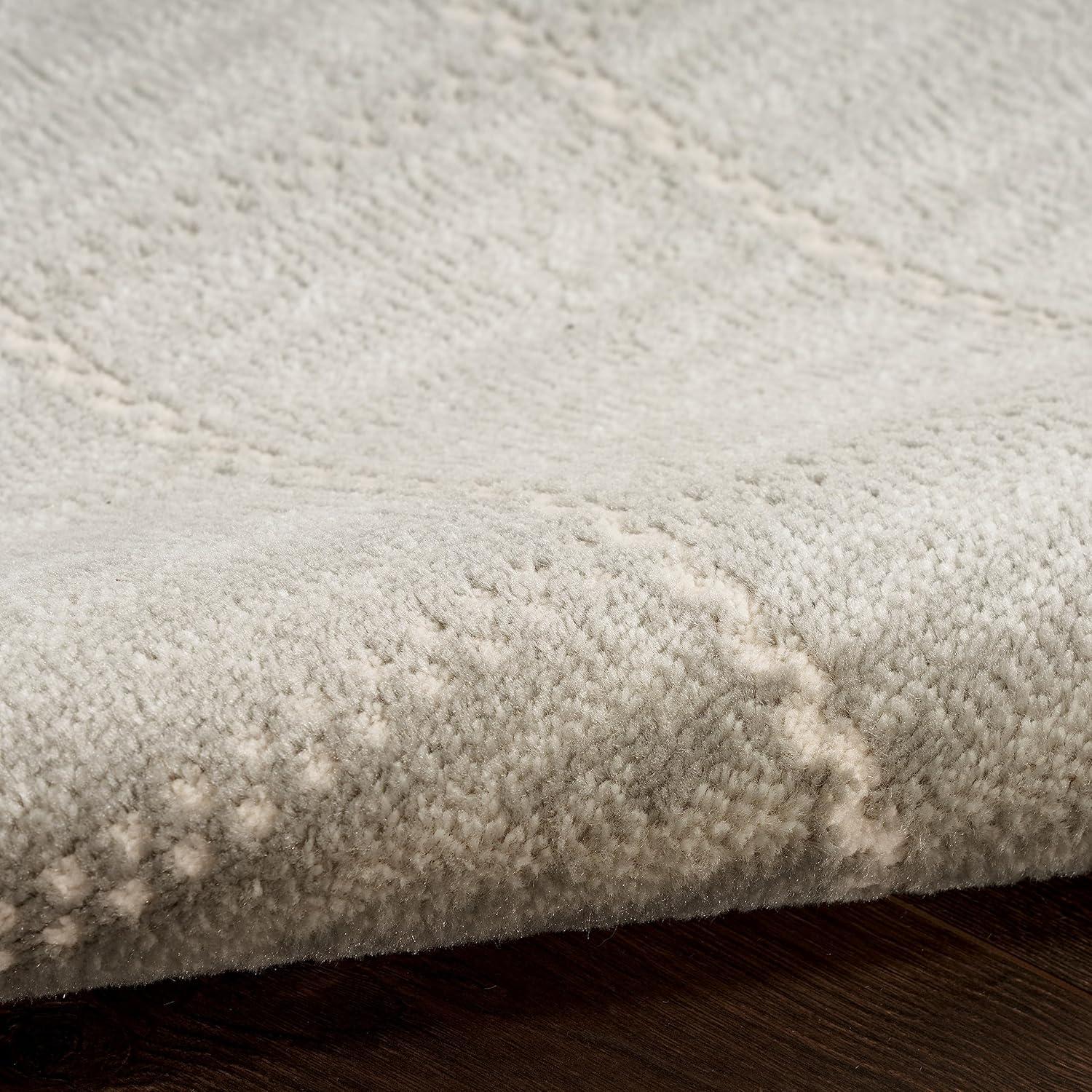 Nourison Serenity Home Contemporary Indoor Area Rug Light Grey 7'10" x 9'10"