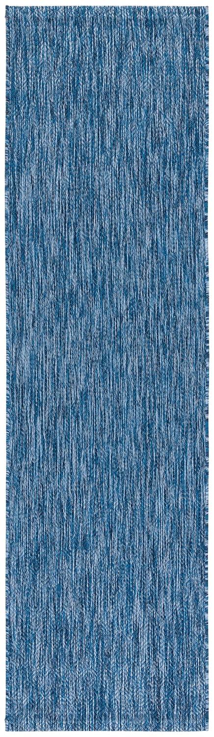 Courtyard CY8520 Power Loomed Indoor and Outdoor Runner Rug - Navy/Navy - 2'3"x12' - Safavieh