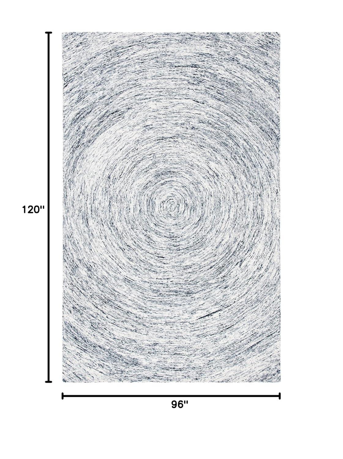 Ikat IKT633 Hand Tufted Area Rug - Silver/Grey - 8'x10' - Safavieh