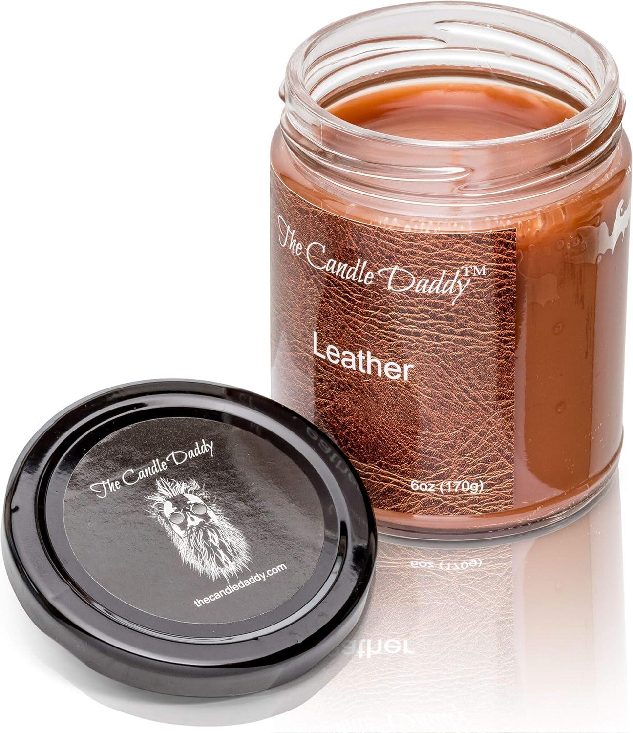 Leather Scented Candle- 6 Ounce - 40 Hour Burn