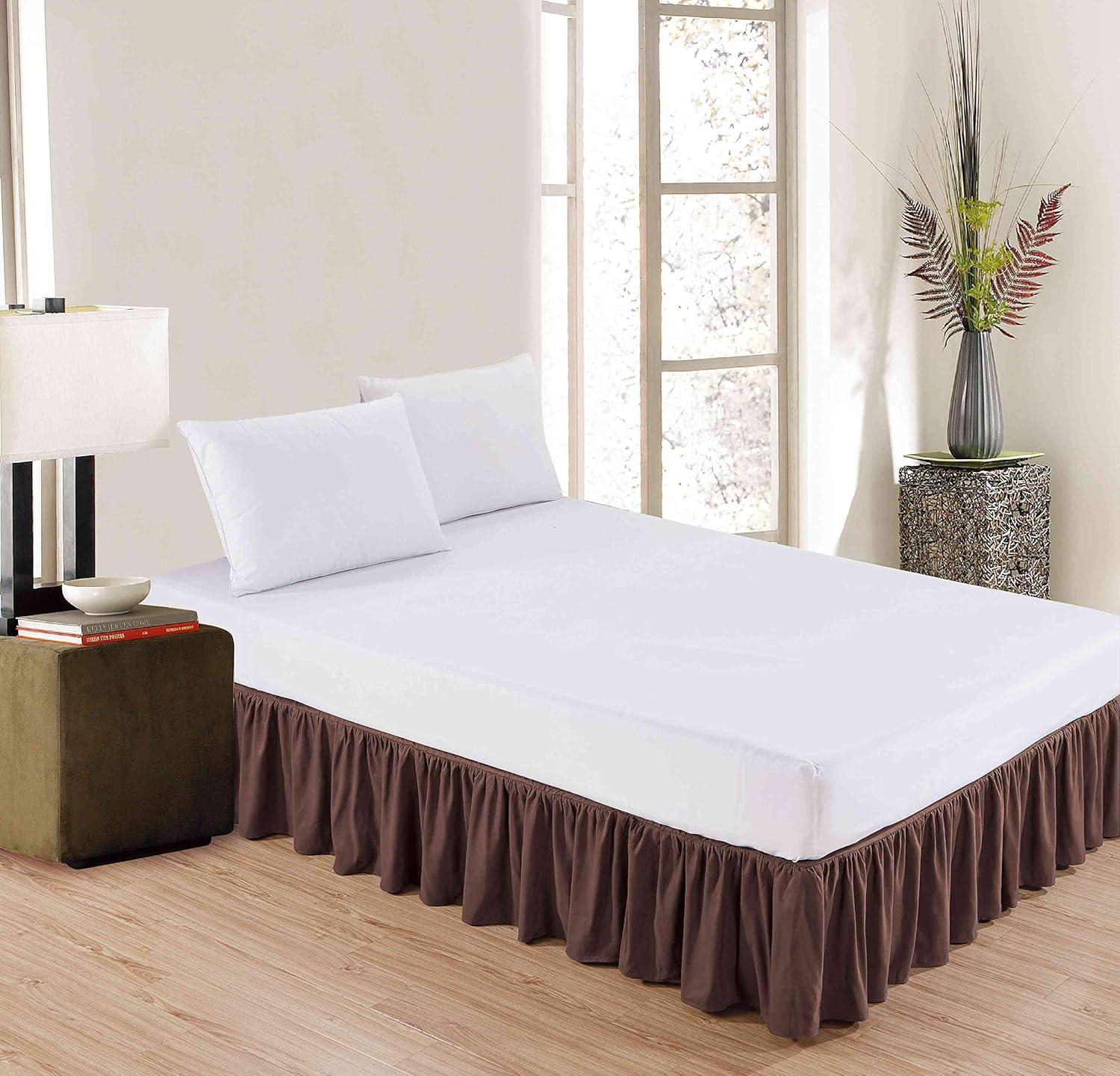 Queen Size White Luxury Hotel Quality Bed Skirt