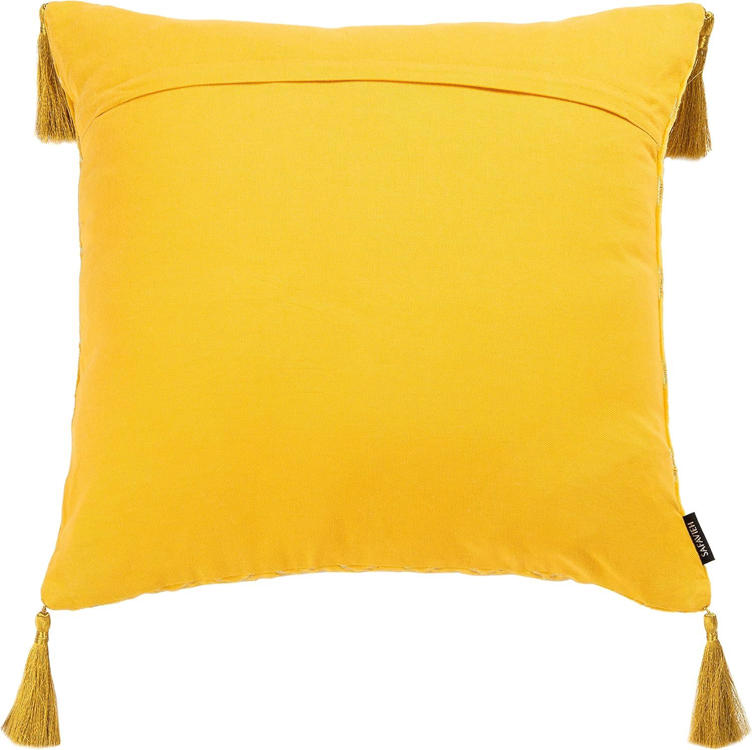 Safavieh Cilan Tassels Cotton Reversible Throw Pillow