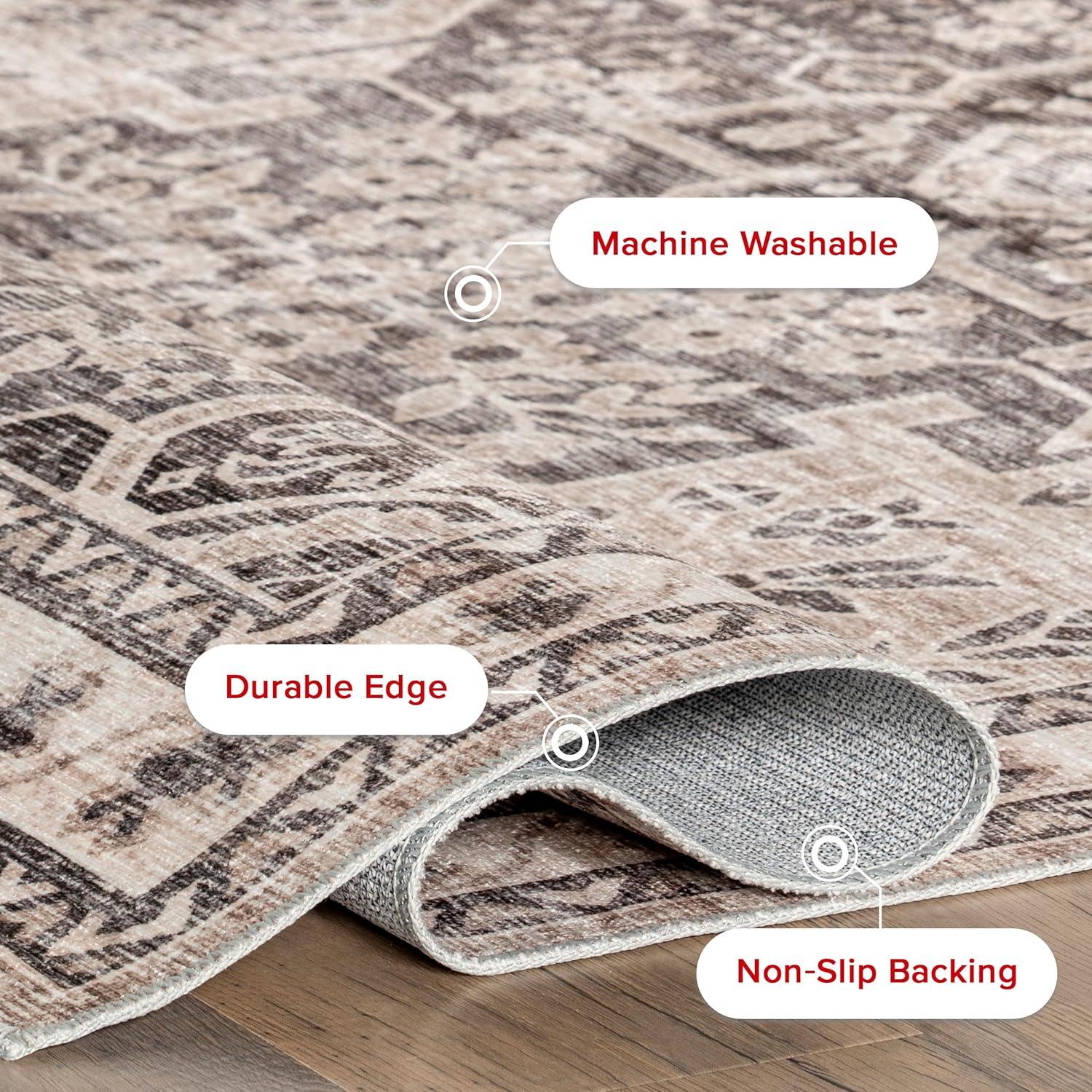 nuLOOM Eira SplashGuard Waterproof Machine Washable Area Rug