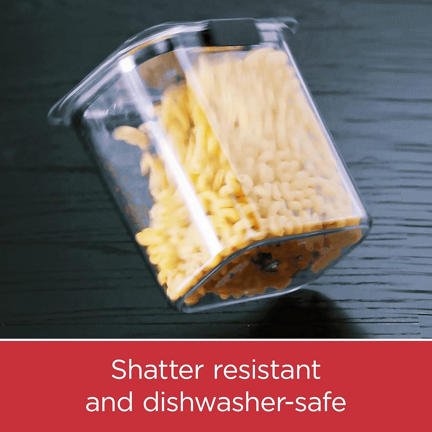 Rubbermaid Brilliance 16 cup Pantry Airtight Food Storage Container: BPA-Free, Clear Plastic, Freezer & Dishwasher-Safe