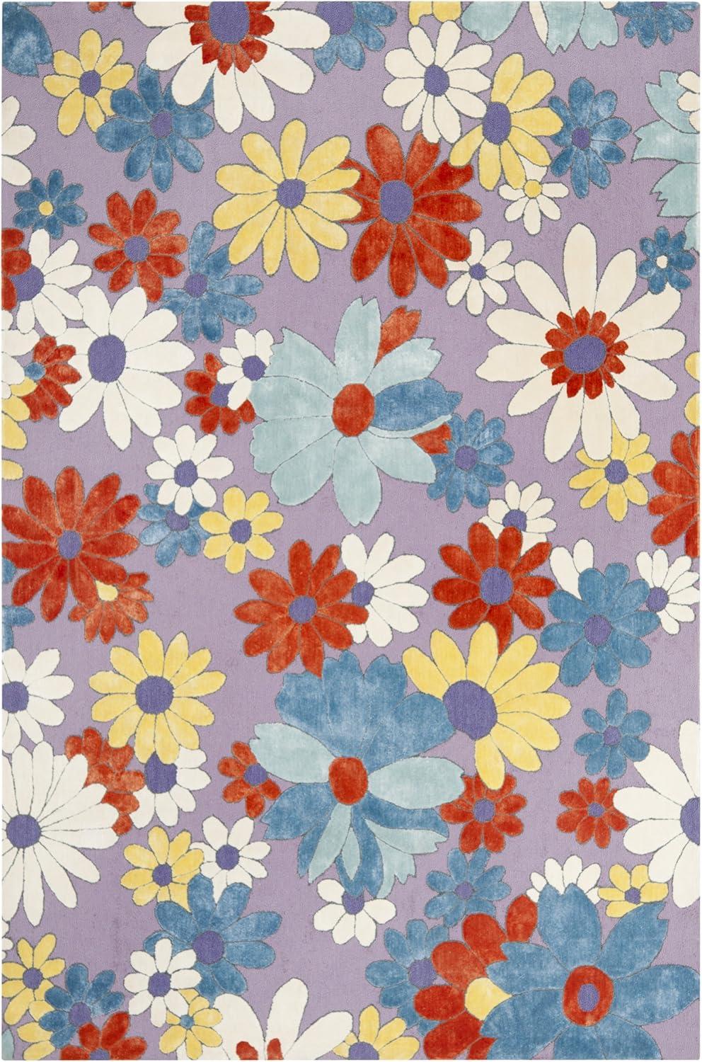 Wilton Hand Tufted Wool & Viscose Floral Rug