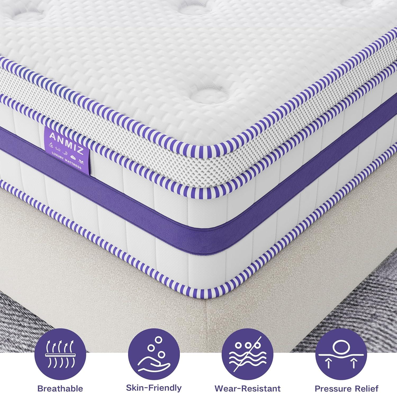 ANMIZ 14'' Medium Memory Foam Mattress in a Box