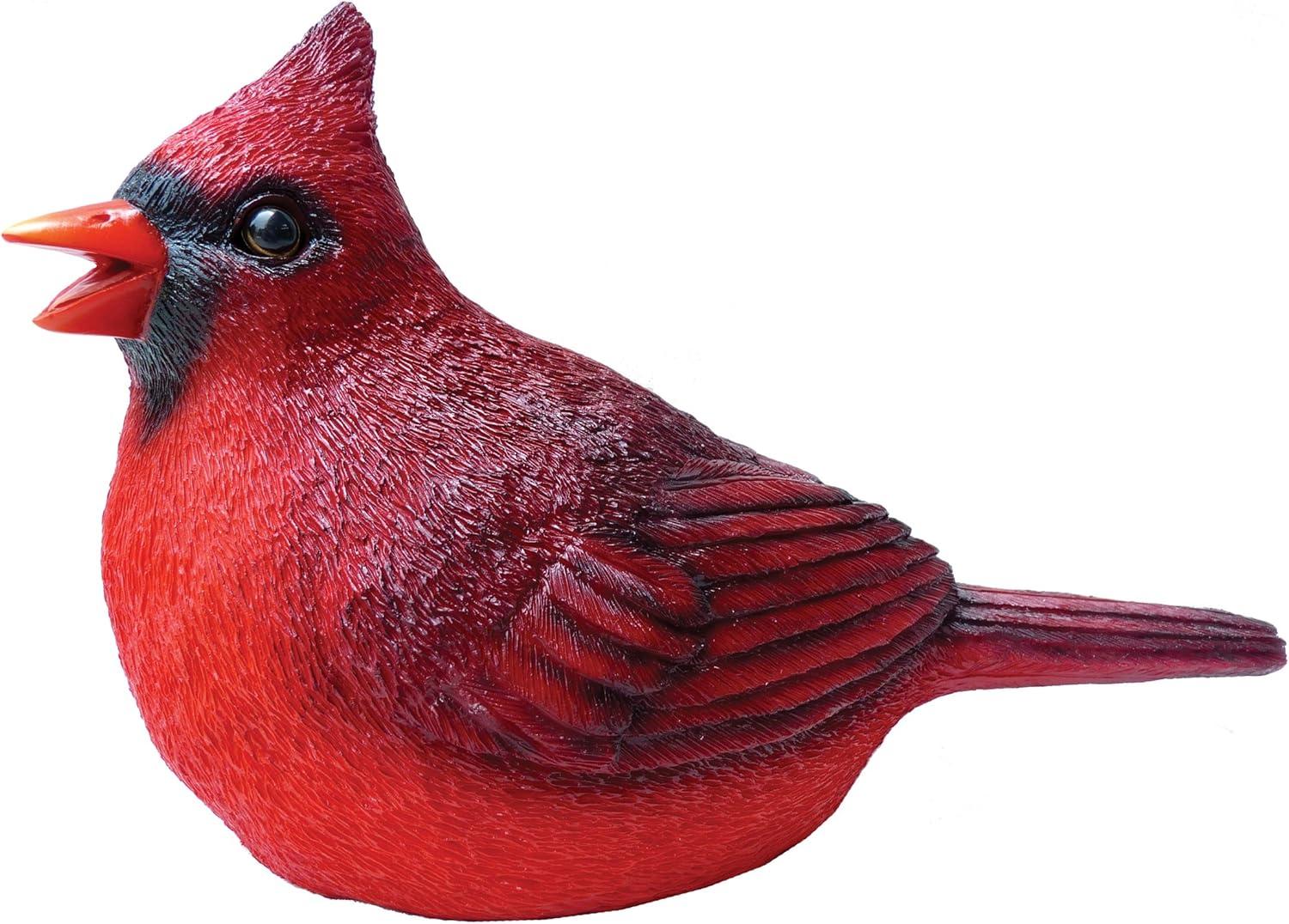 BFG Supply Chirper Cardinal Statue by Michael Carr Designs - Outdoor Bird Figurine for Gardens, patios and lawns (80035), Red