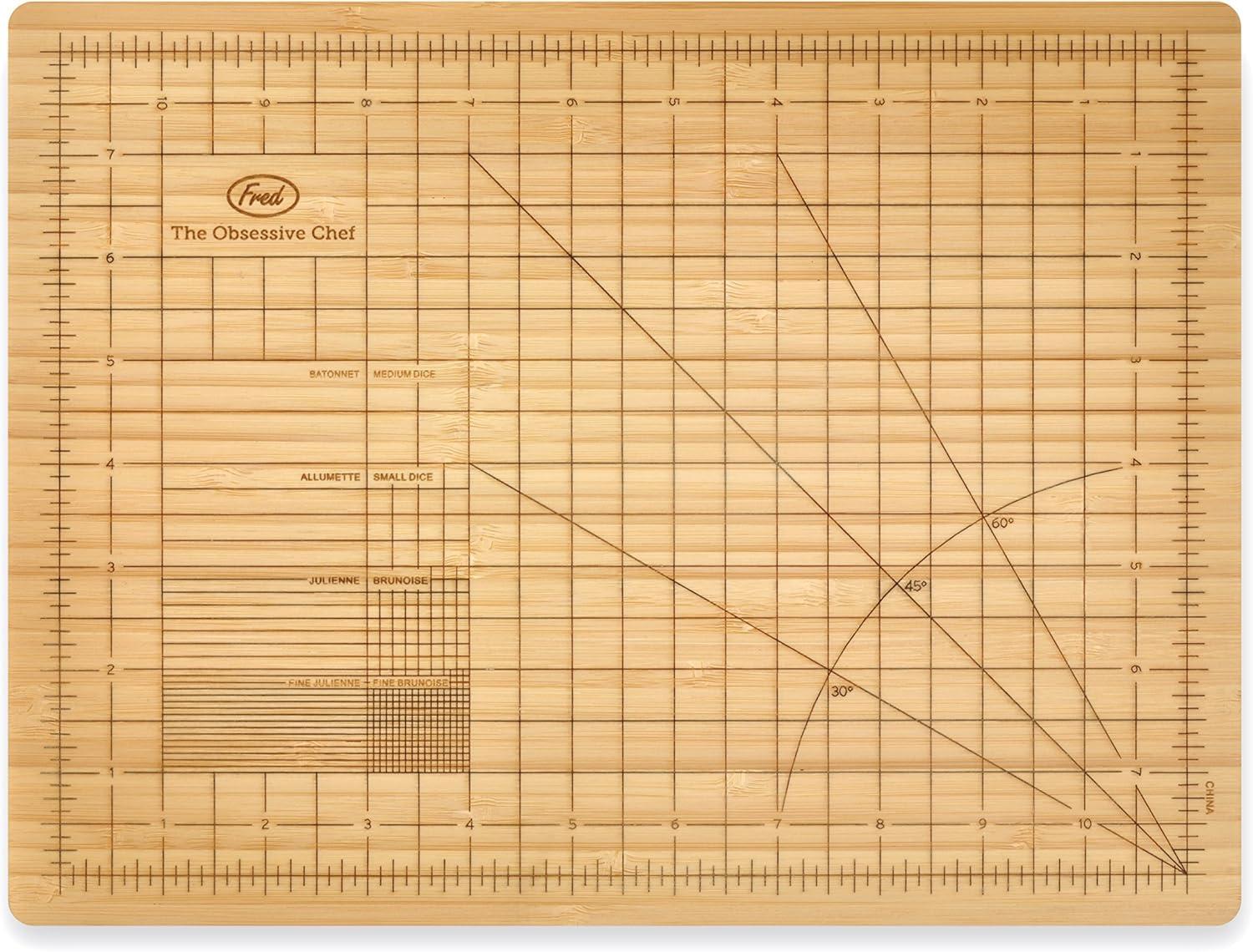 Eco-Friendly Bamboo Precision Cutting Board with Grid Lines