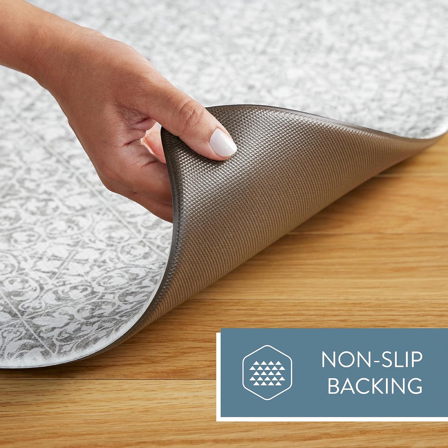 Town & Country Living TOWN & COUNTRY BASICS Comfort Plus Non-Slip Backing Vintage Medallion Tile Anti Fatigue Comfort Mat