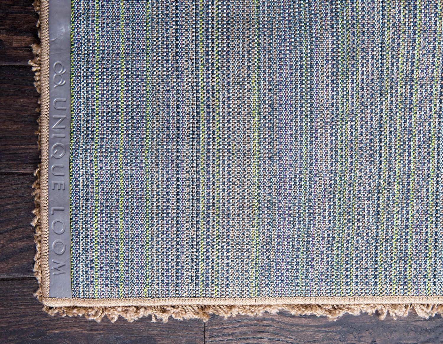 Unique Loom 4' 0 x 6' 0 Solid Shag Sandy Brown Area Rug