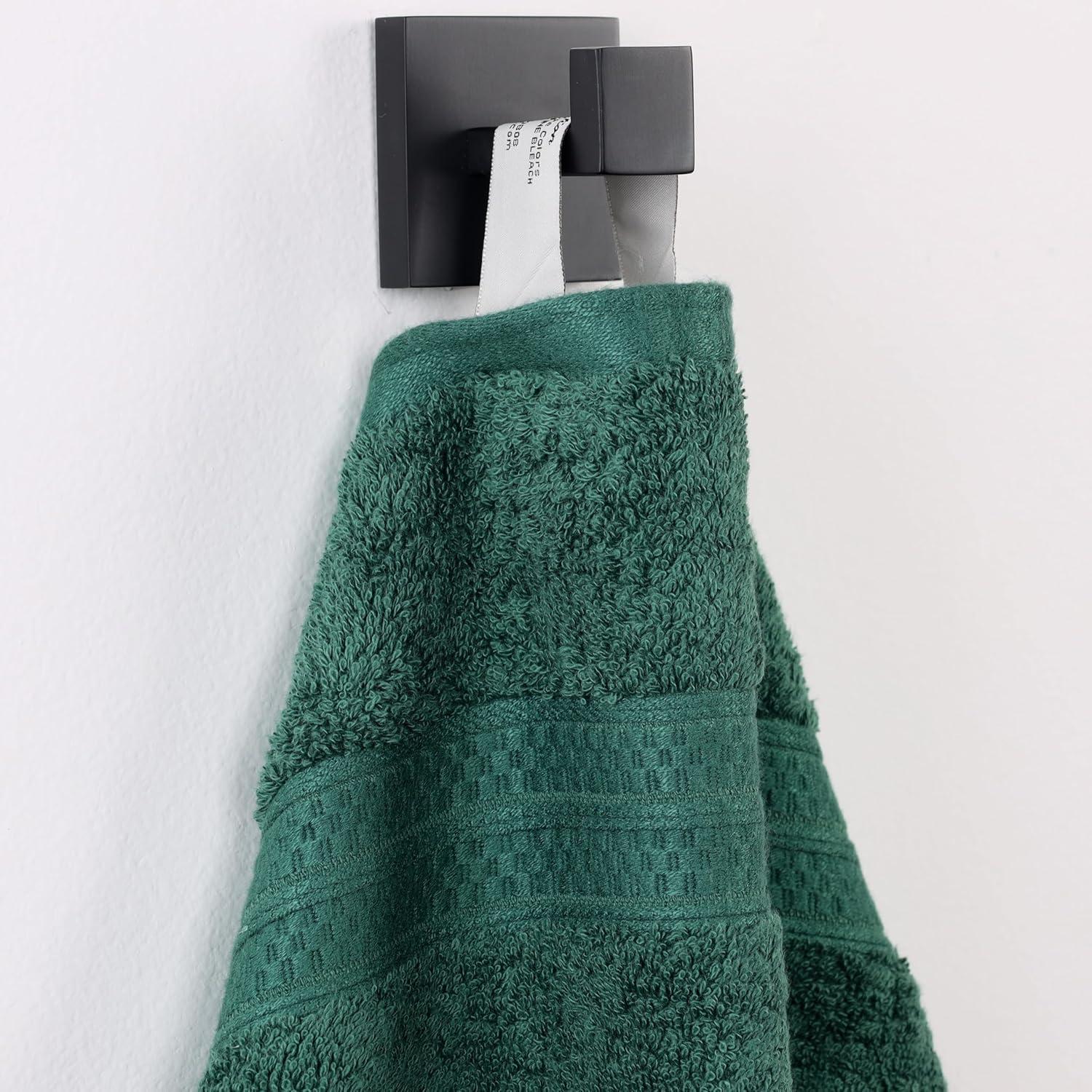 Superior 8-Piece Ultra-Soft Bamboo Bath Towel Set for Bathroom, Spa, and Gym, Hunter Green