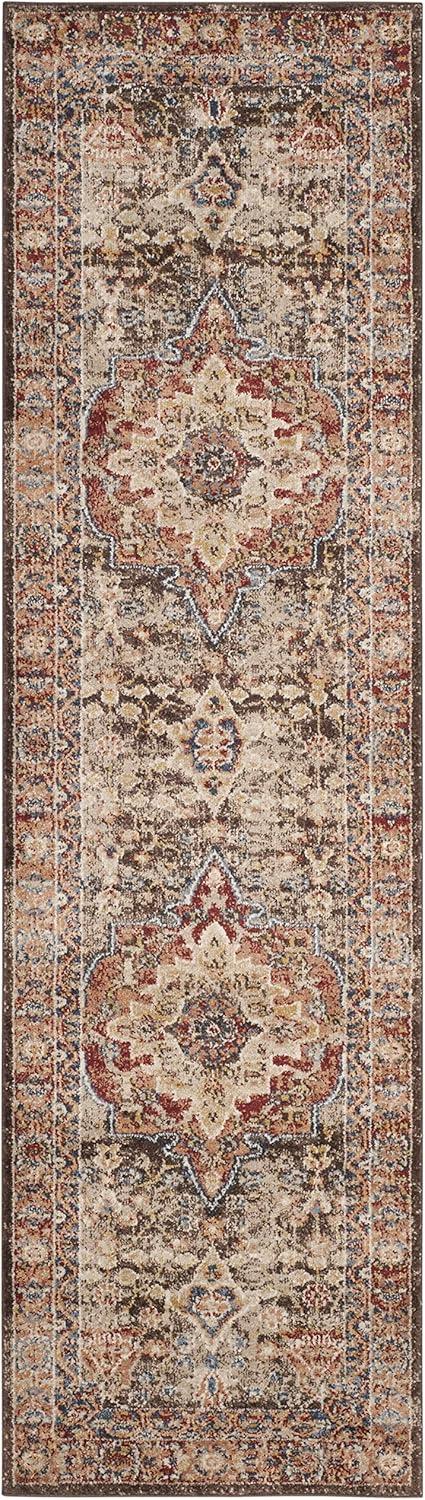 Bijar BIJ652 Power Loomed Area Rug - Brown/Rust - 3'x3' - Safavieh.