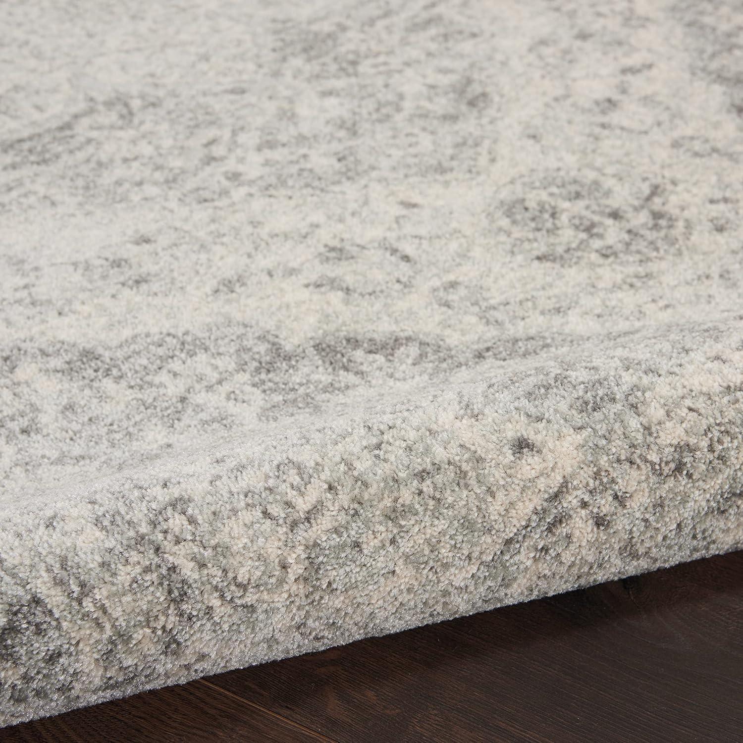 Nourison Tranquil Vintage Persian Center Medallion Area Rug Ivory Grey 4' x 6'