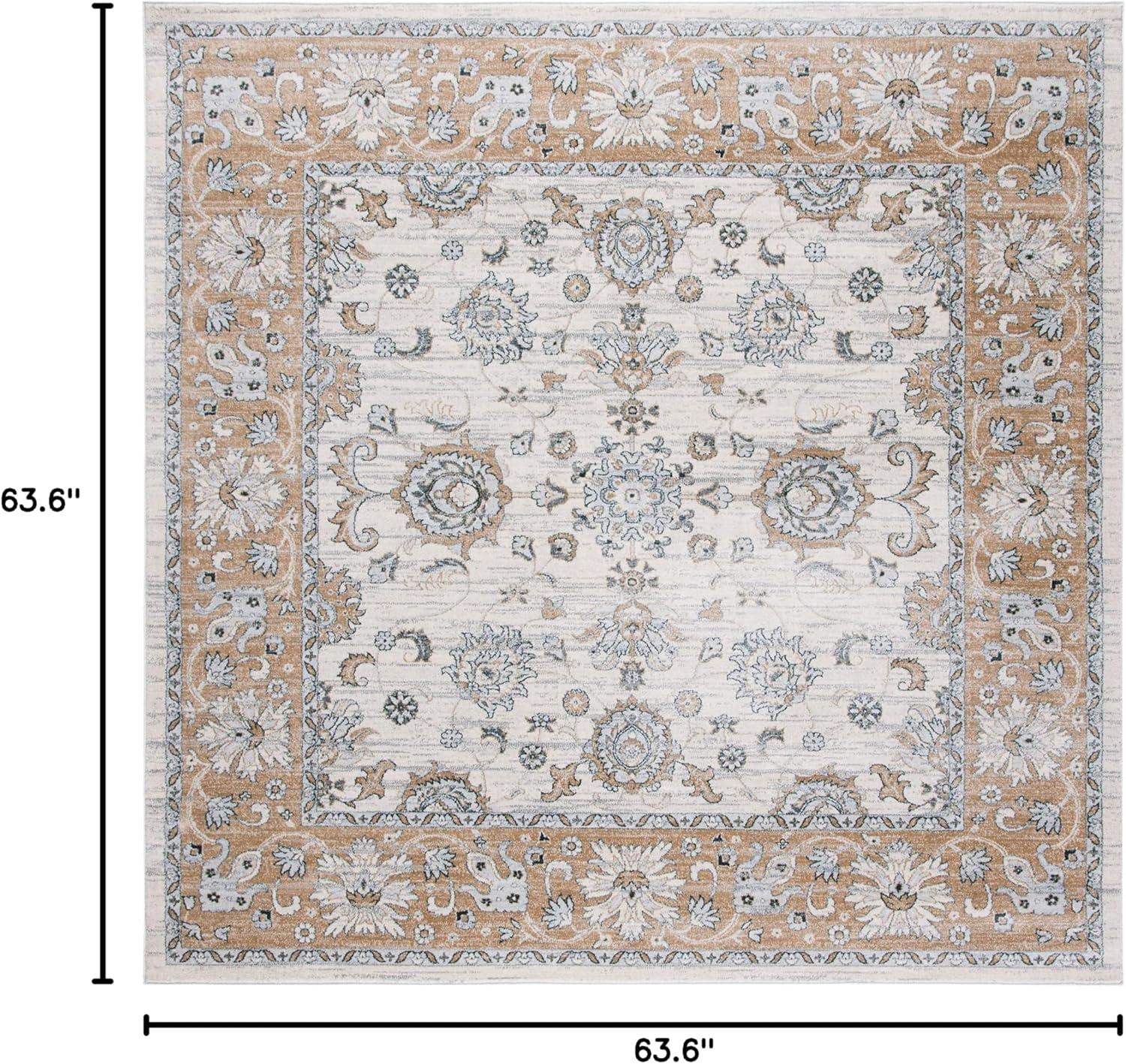 Isabella ISA940 Power Loomed Area Rug - Cream/Beige - 5'3"x5'3" - Safavieh.