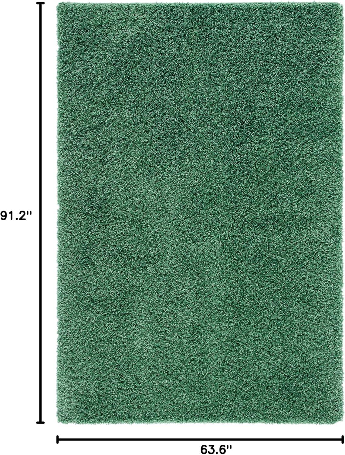 August Shag AUG200 Power Loomed Indoor Area Rug - Green - 5'3"x7'6" - Safavieh