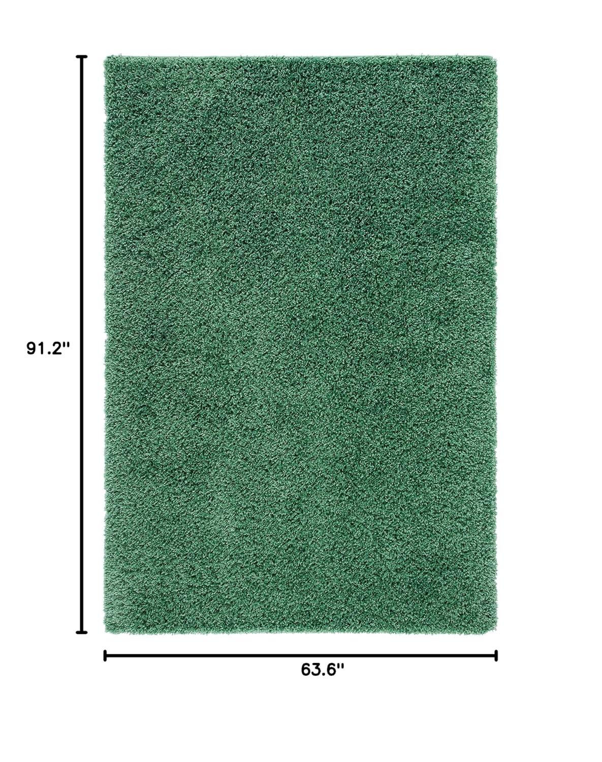 August Shag AUG200 Power Loomed Indoor Area Rug - Green - 5'3"x7'6" - Safavieh