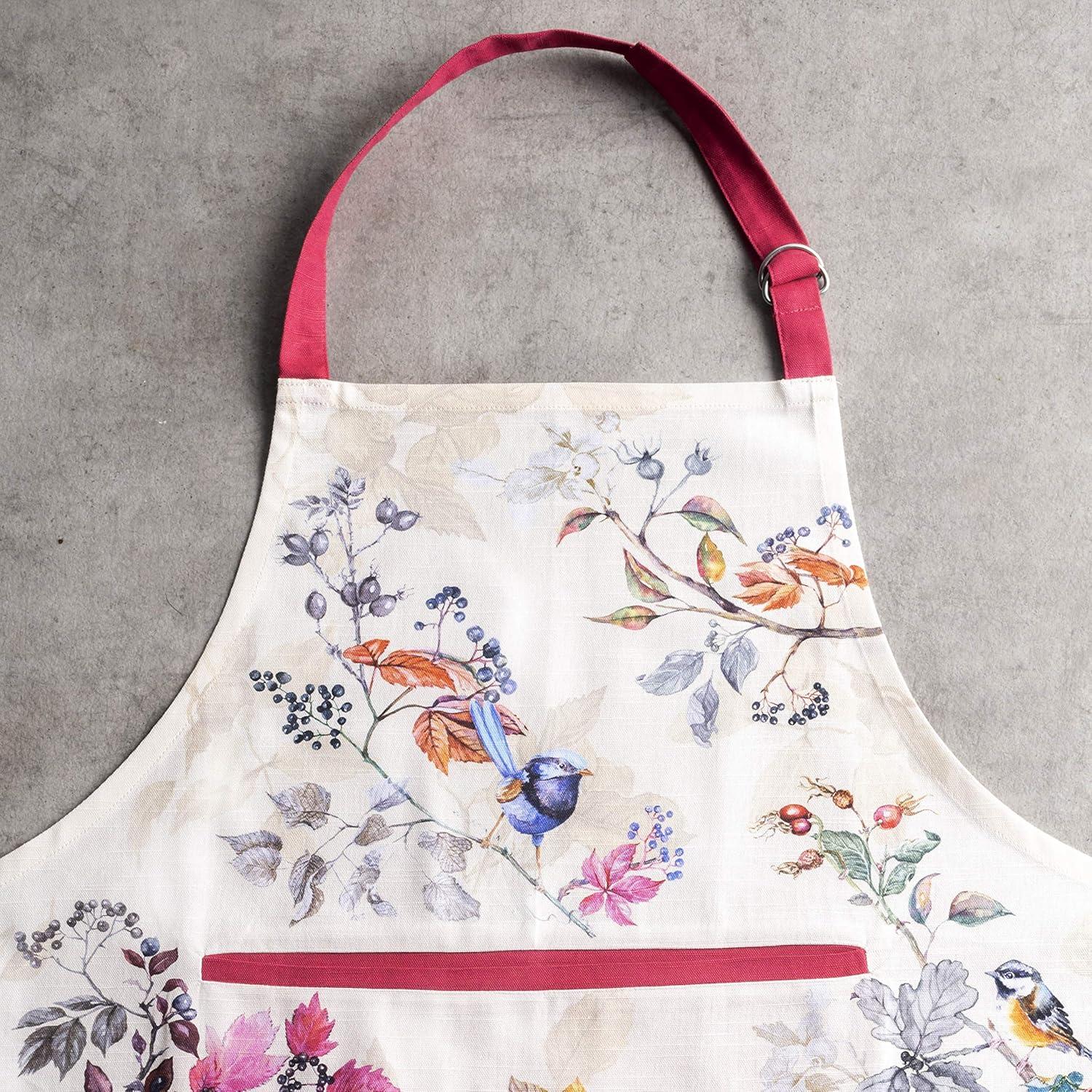 Maison d' Hermine 100% Cotton Apron for women with Pocket Kitchen Chef Fall Apron for Men Cooking Gardening Server Waitress