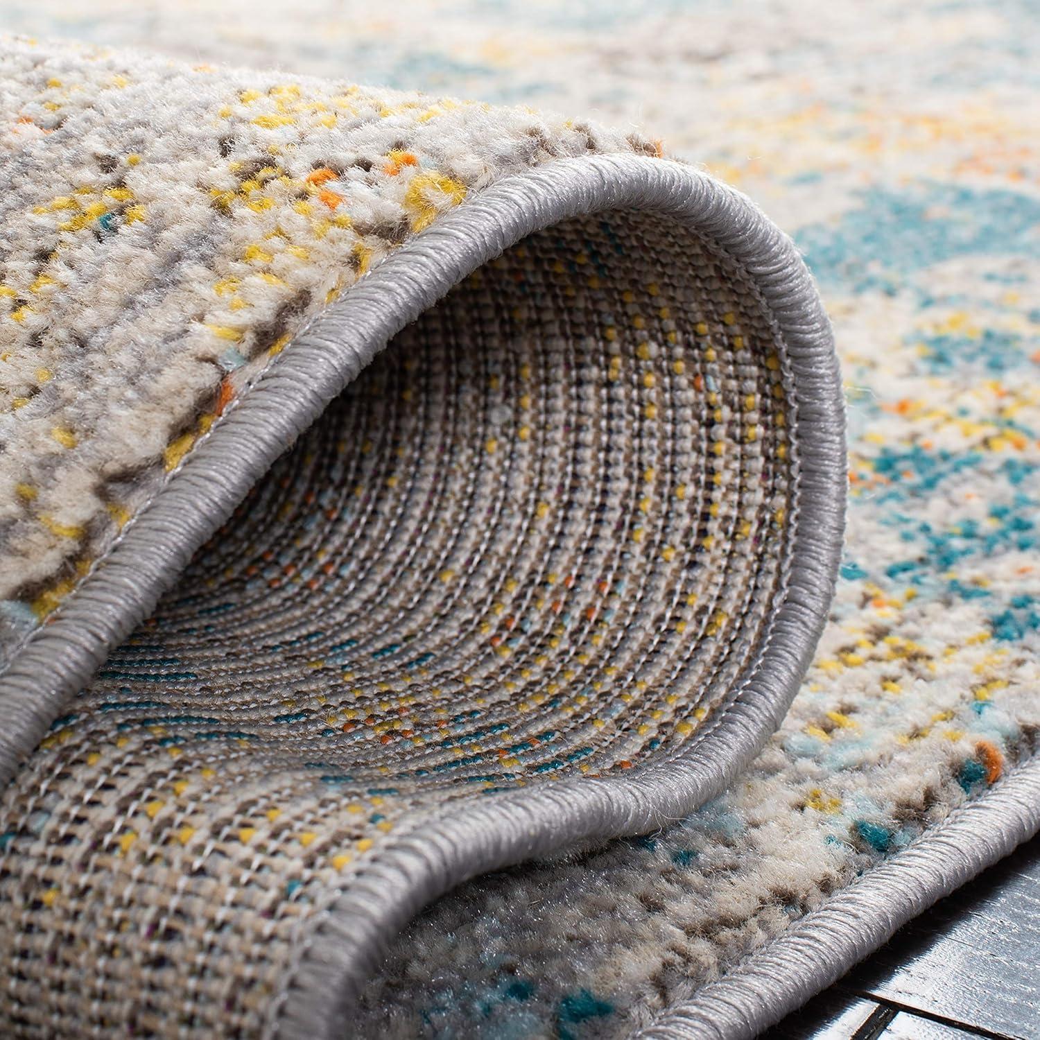 Madison MAD457 Power Loomed Indoor Area Rug - Grey/Blue - 9'x12' - Safavieh