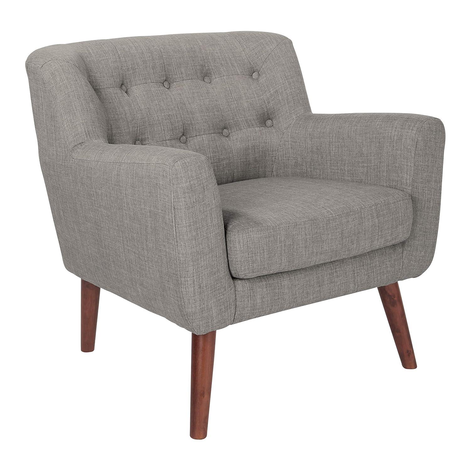 Mill Lane Chair with Coffee Legs Green - OSP Home Furnishings: Upholstered Polyester, Mid-Century Modern