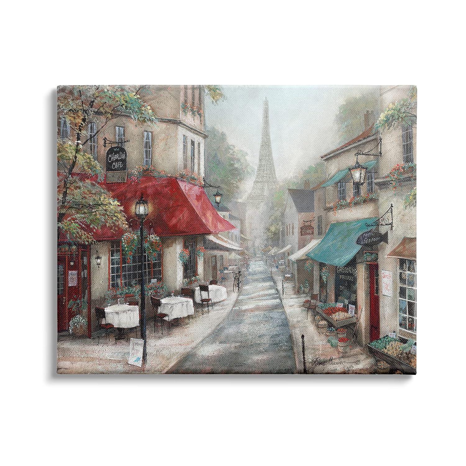 Stupell Industries " Parisian City Streets Traditional Countryside Bistro Architecture " by Ruane Manning