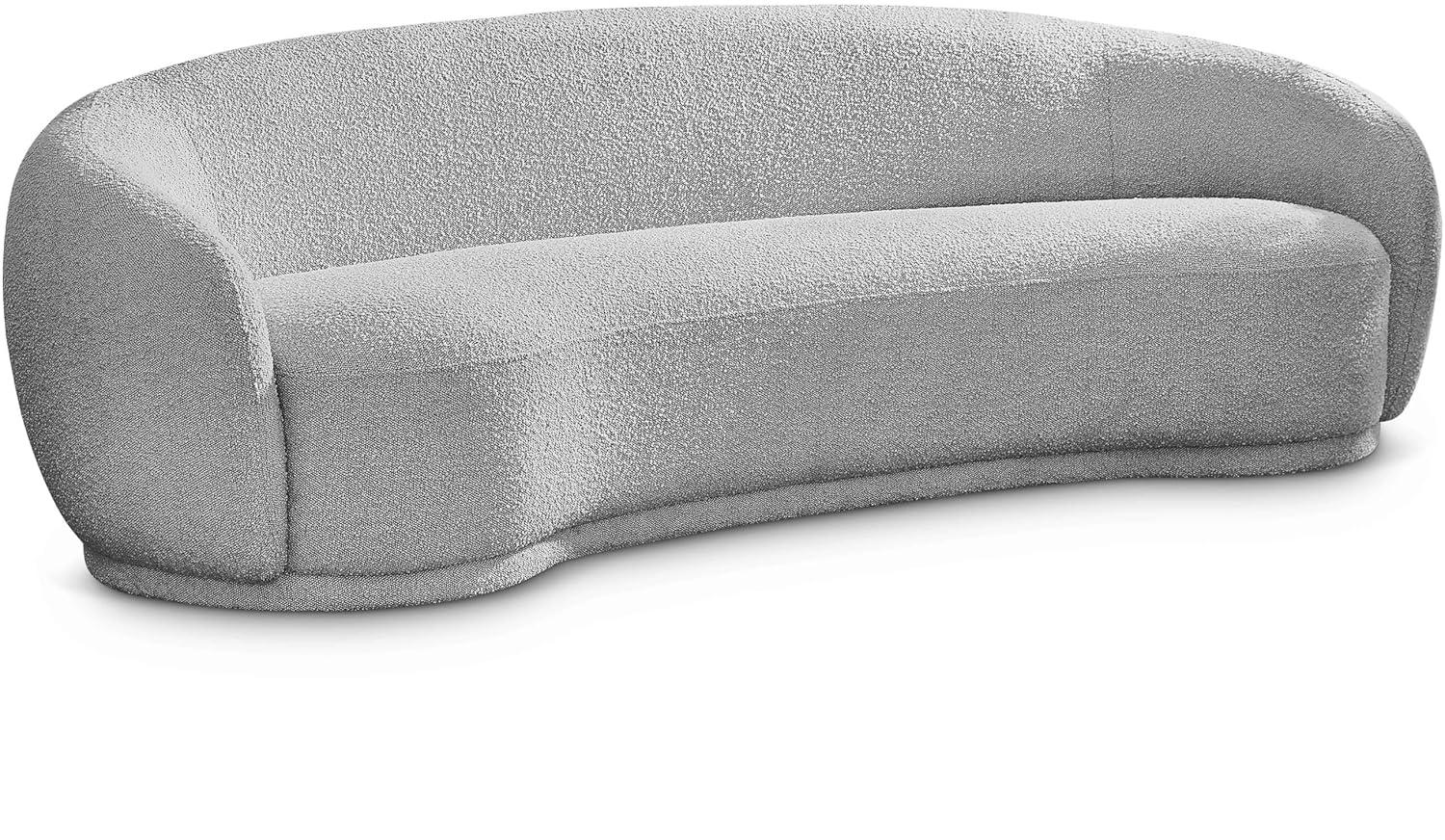 Meridian Furniture Hyde Grey Boucle Fabric Sofa