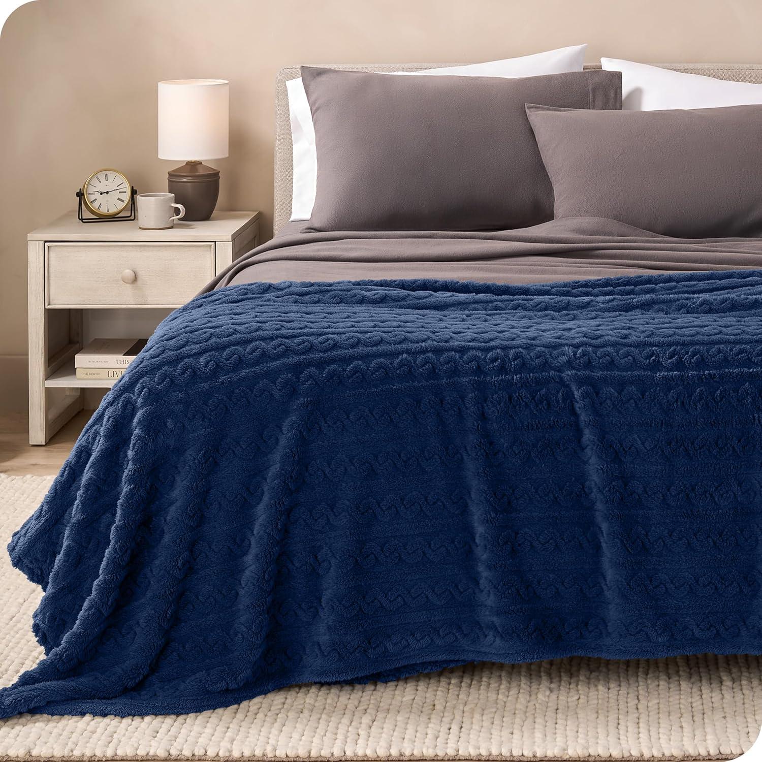 Bare Home Cozy Faux Shearling Blanket