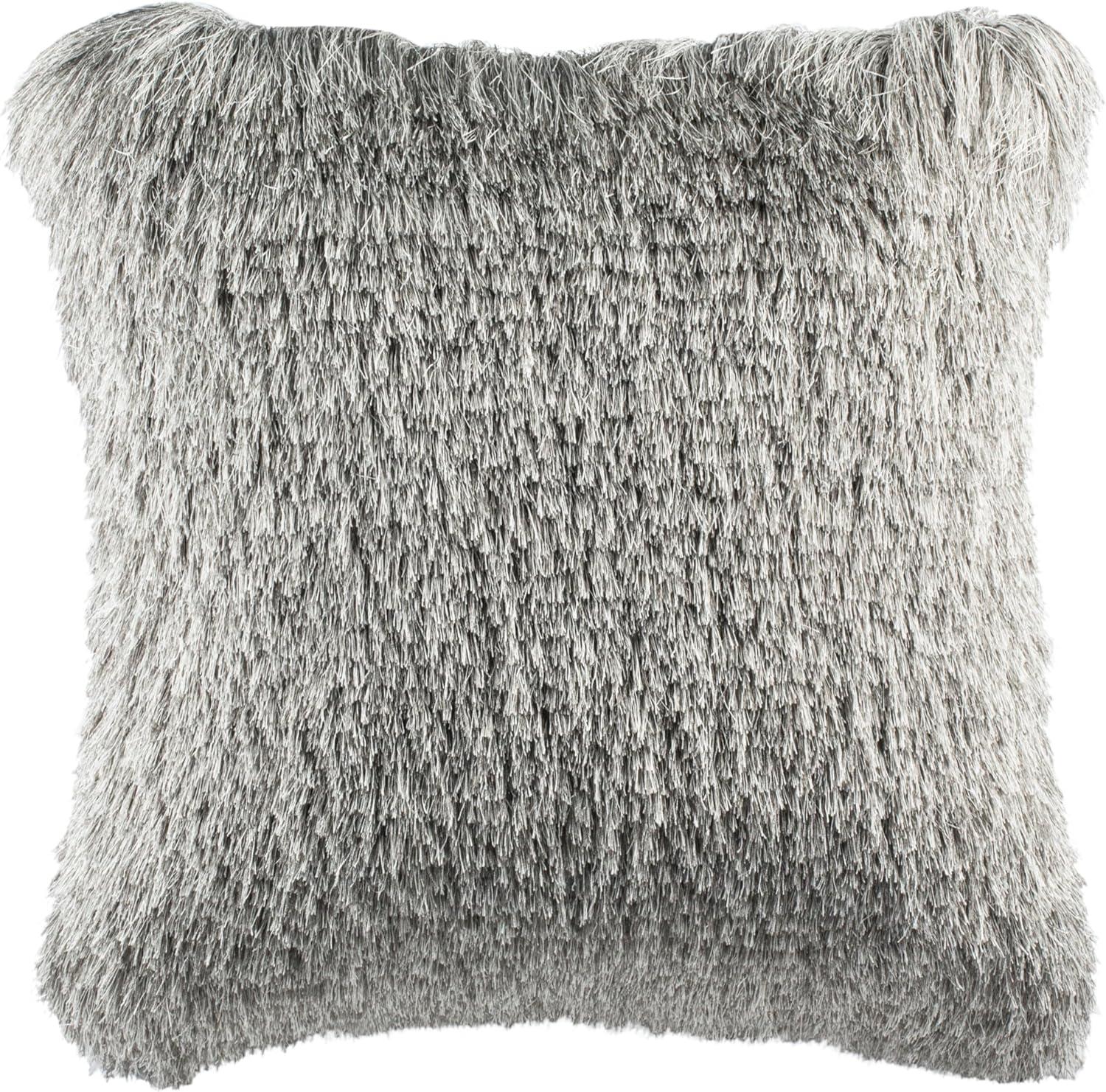 Chic Shag Pillow - Silver - 20"X20" - Safavieh