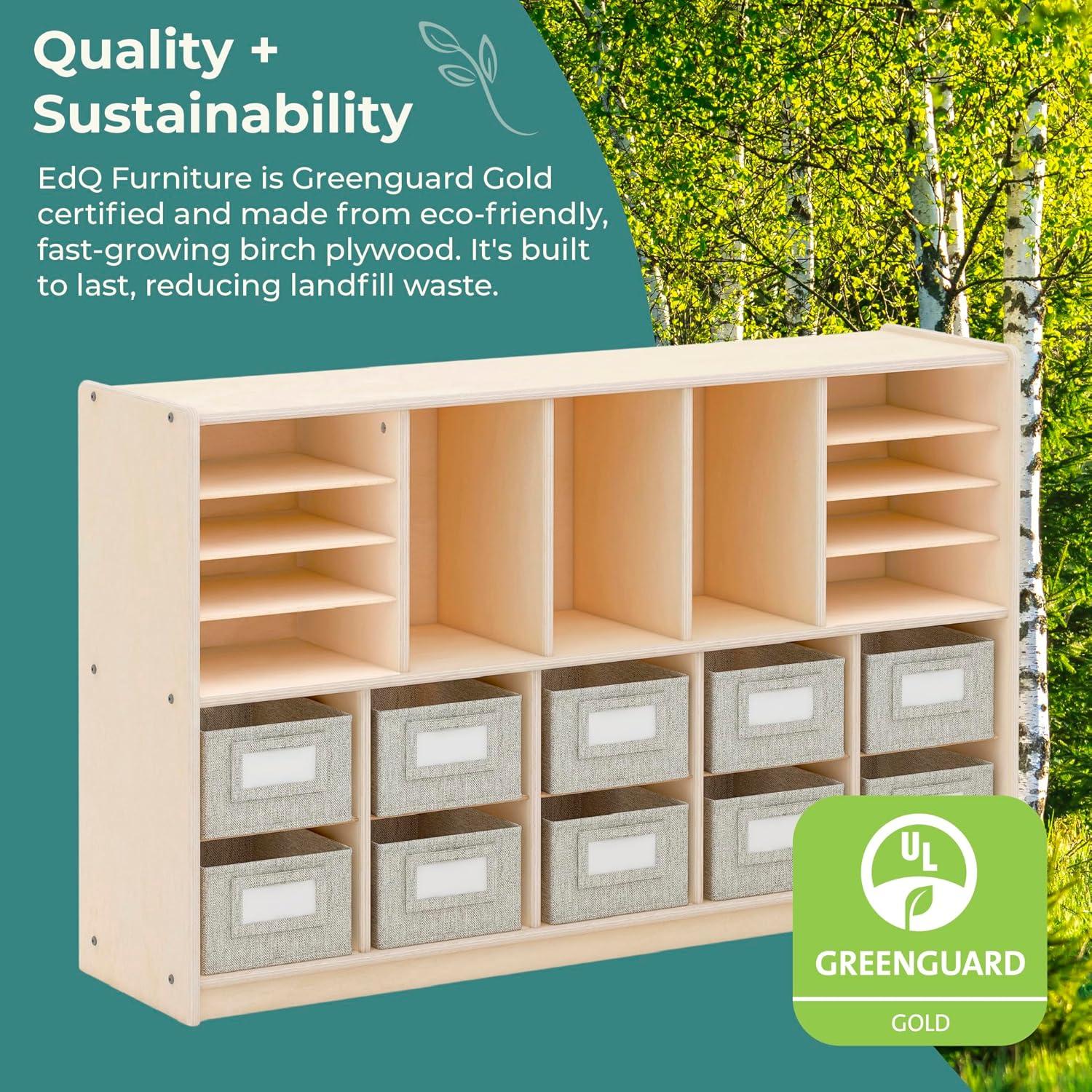 Guidecraft EdQ Essentials Shelves & 10 Bin Storage Unit