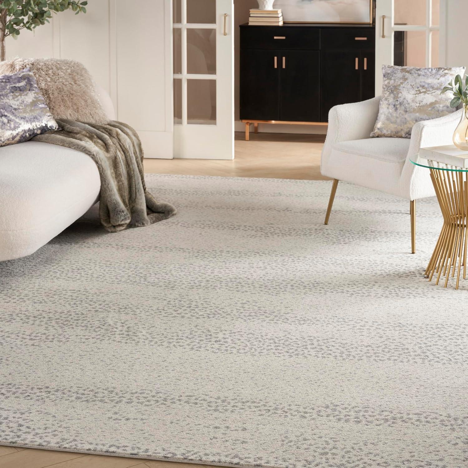 Nourison Elegance Modern Abstract Indoor Rug Beige Grey 7'10" x 10'6"