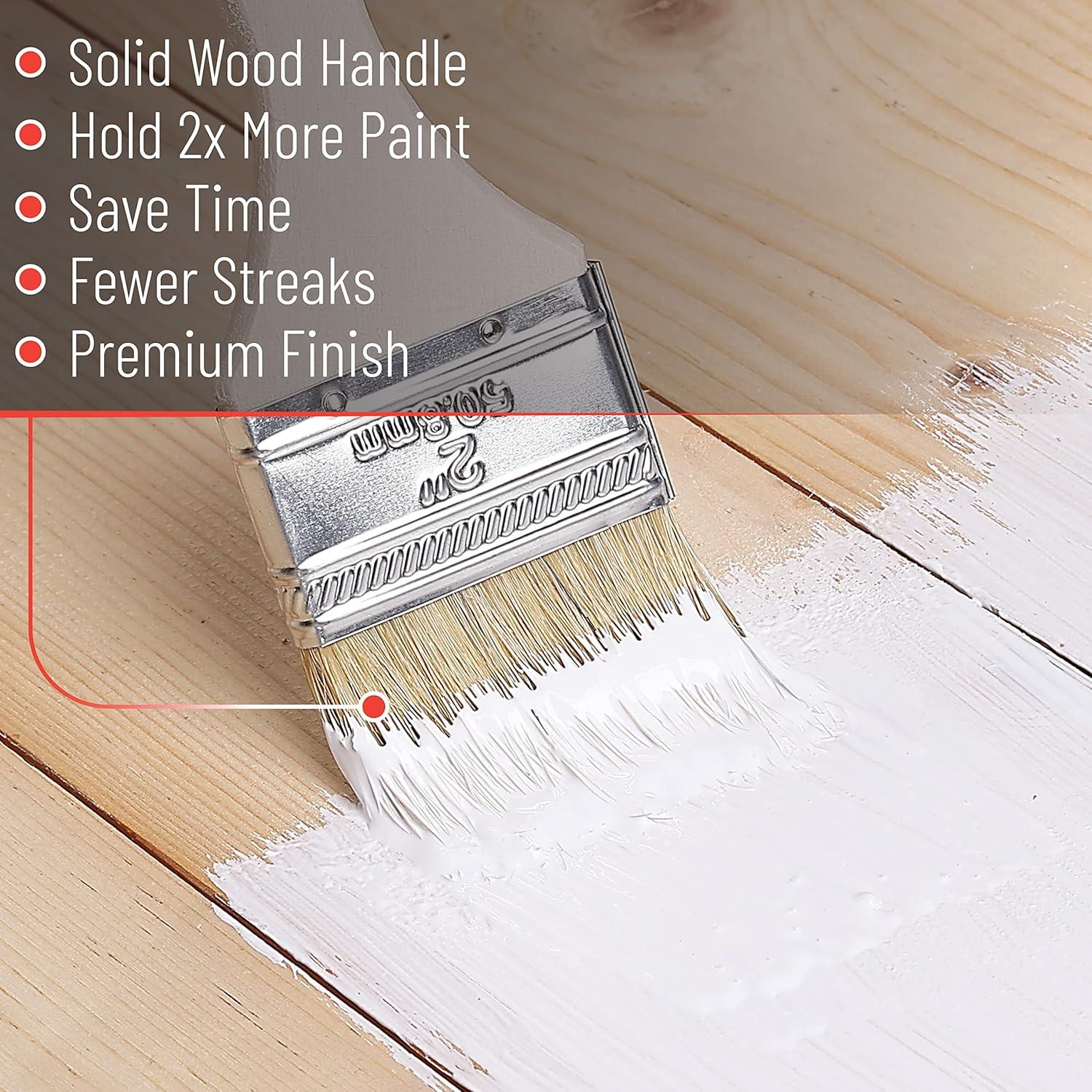 Bates- Chip Paint Brushes, 2 Inch, 9 Pack, Chip Brush, Brushes for Painting, Paint Brushes, 2 Inch Paint Brush, Stain Brushes for Wood, Natural Bristle Paint Brush, Chip Paint Brushes for Paint