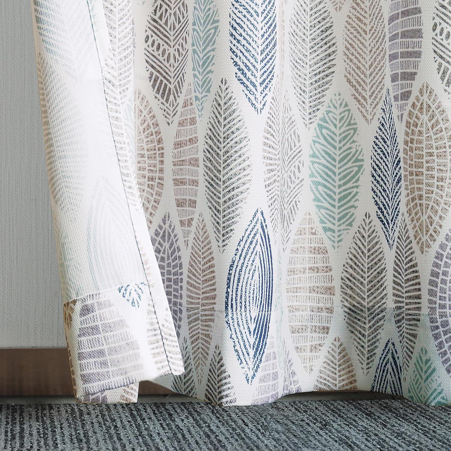95"x40" Hotaru Leaf Print Semi-Sheer Grommet Curtain Panel - No.918