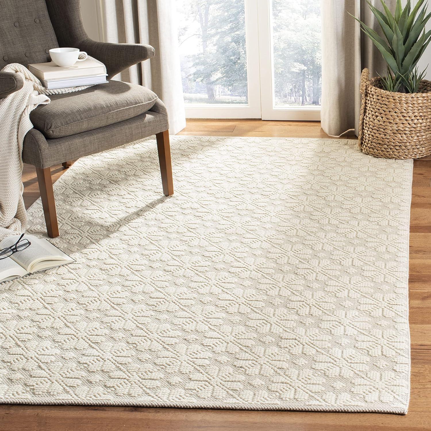 Martha Stewart Vermont - MSR3503 - Indoor Hand Woven Area Rugs - Ivory - 6'x9'