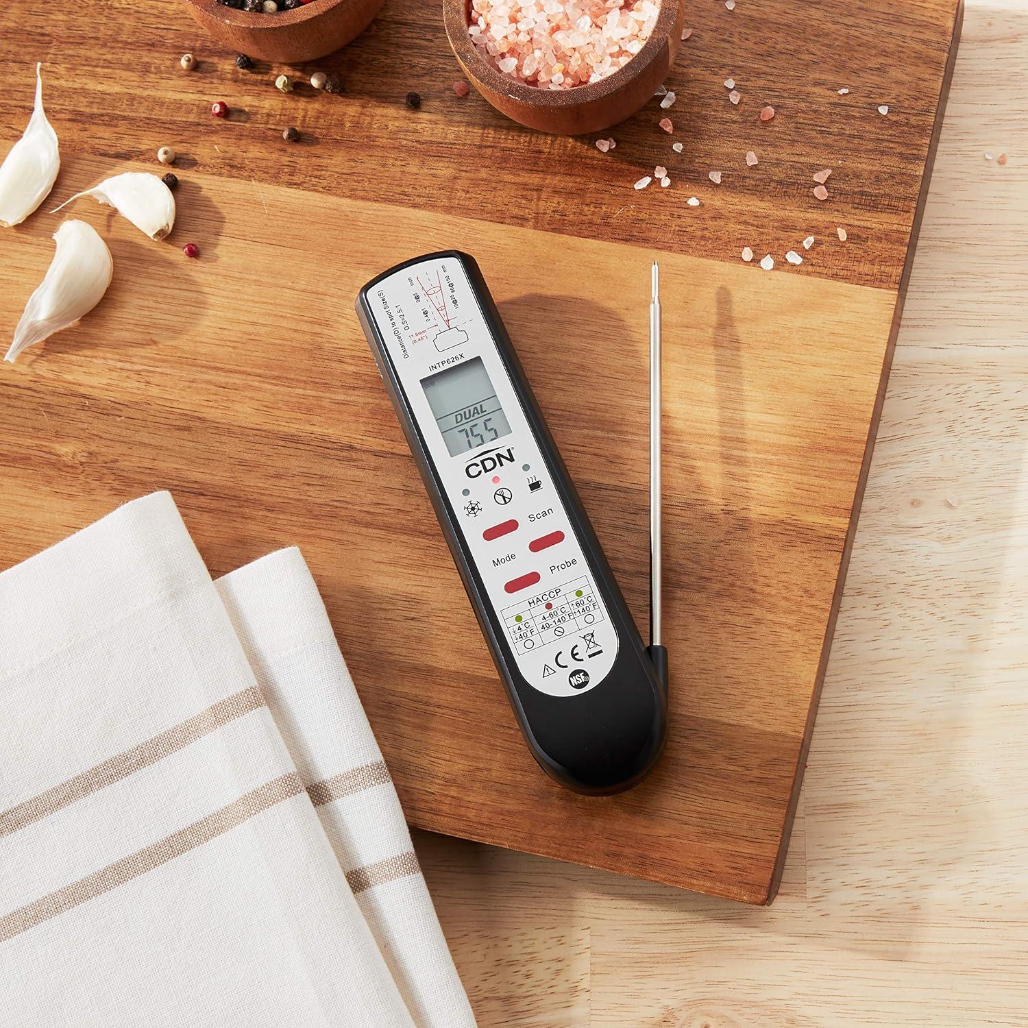 Black and Silver Digital Infrared Thermocouple Probe Thermometer