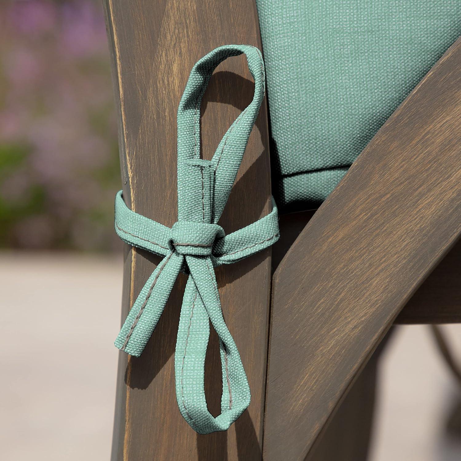 ARDEN Outdoor Dining Chair Cushion Set 21 x 21, Aqua Leala