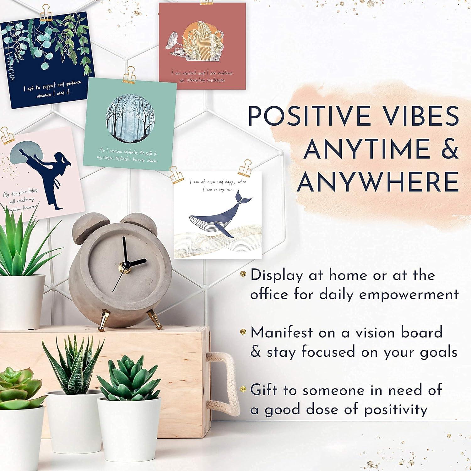RYVE Positive Affirmations Cards for Women, 52 Count