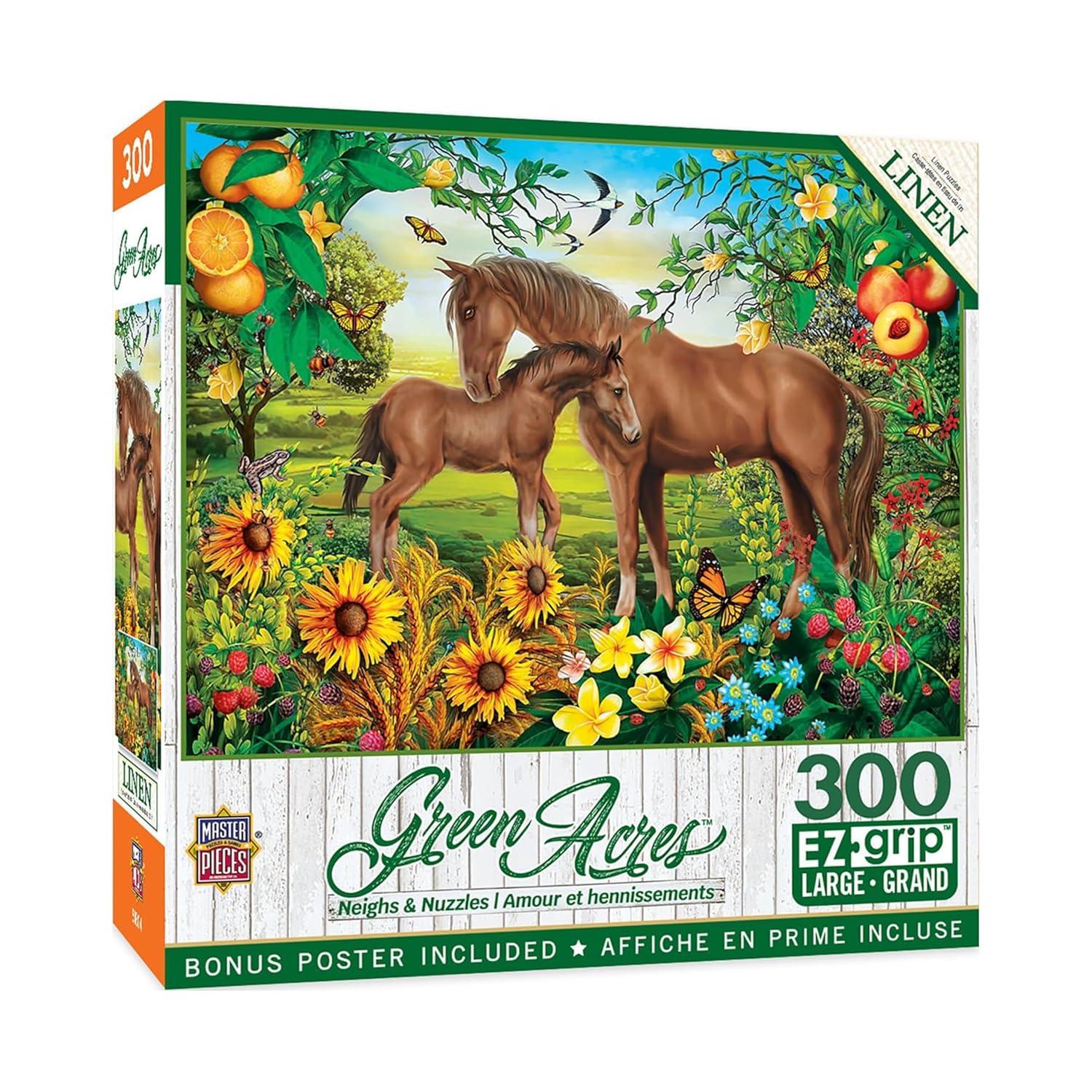 MasterPieces Inc Neighs & Nuzzles 300 Piece Large EZ Grip Jigsaw Puzzle