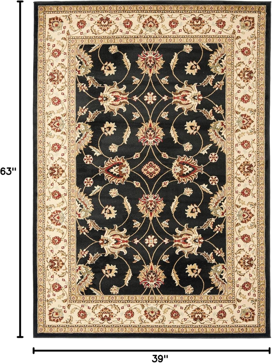 Lyndhurst LNH553 Power Loomed Accent Rug - Red/Ivory - 3'3"x5'3" - Safavieh