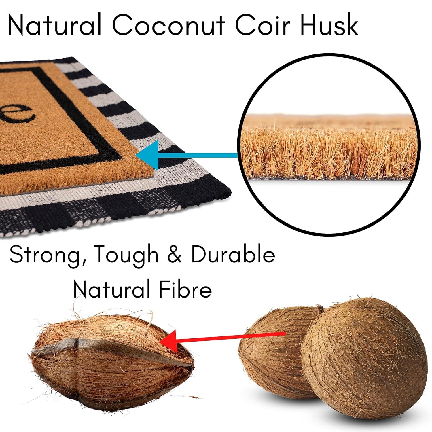 BirdRock Home Layered Welcome Mat with Vinyl Backing for Door Entryway 24 x 36