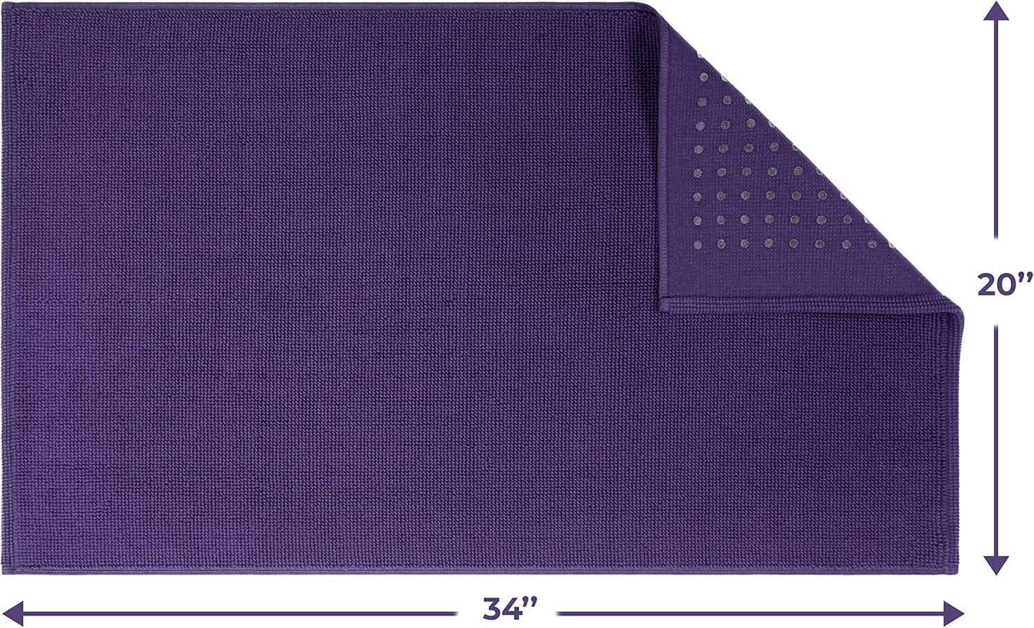 American Soft Linen 100% Cotton Bath Mat Rugs, 20x34 inches Slip Resistant Bottom Base Bath Mats for Bathroom, Purple