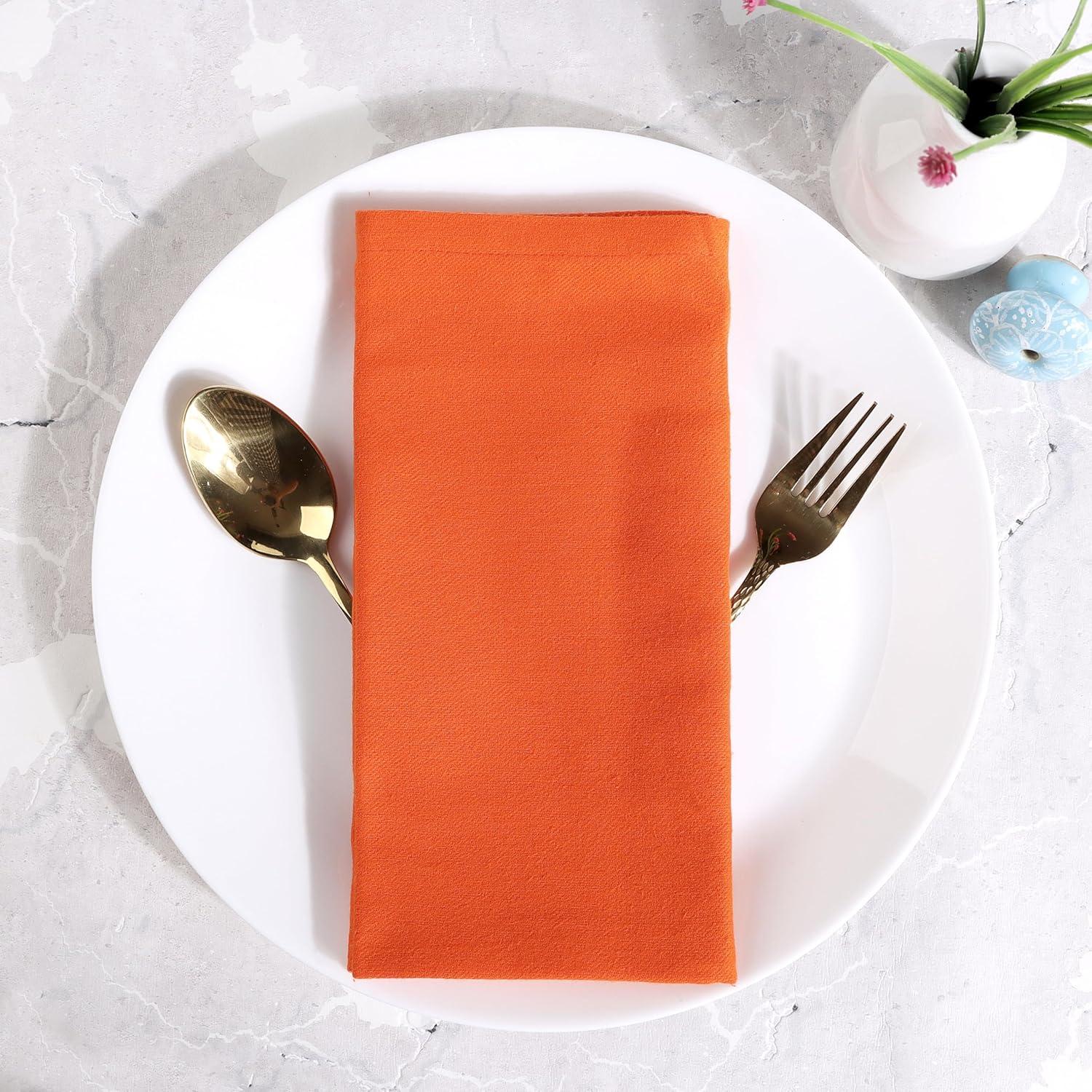 Ruvanti Poly Cotton Enrich Twill Cloth Napkins (Set of 12)