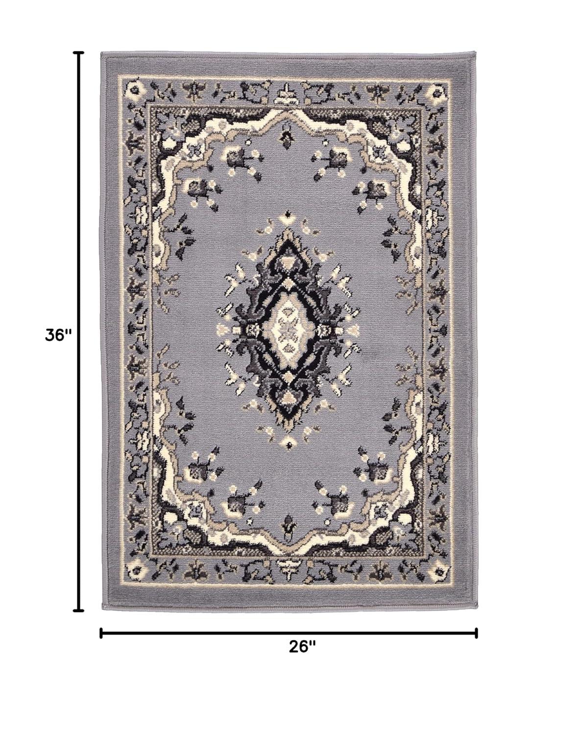 Unique Loom Reza Collection Area Rug - Washington (9'  x 12' Rectangle Black/Gray)