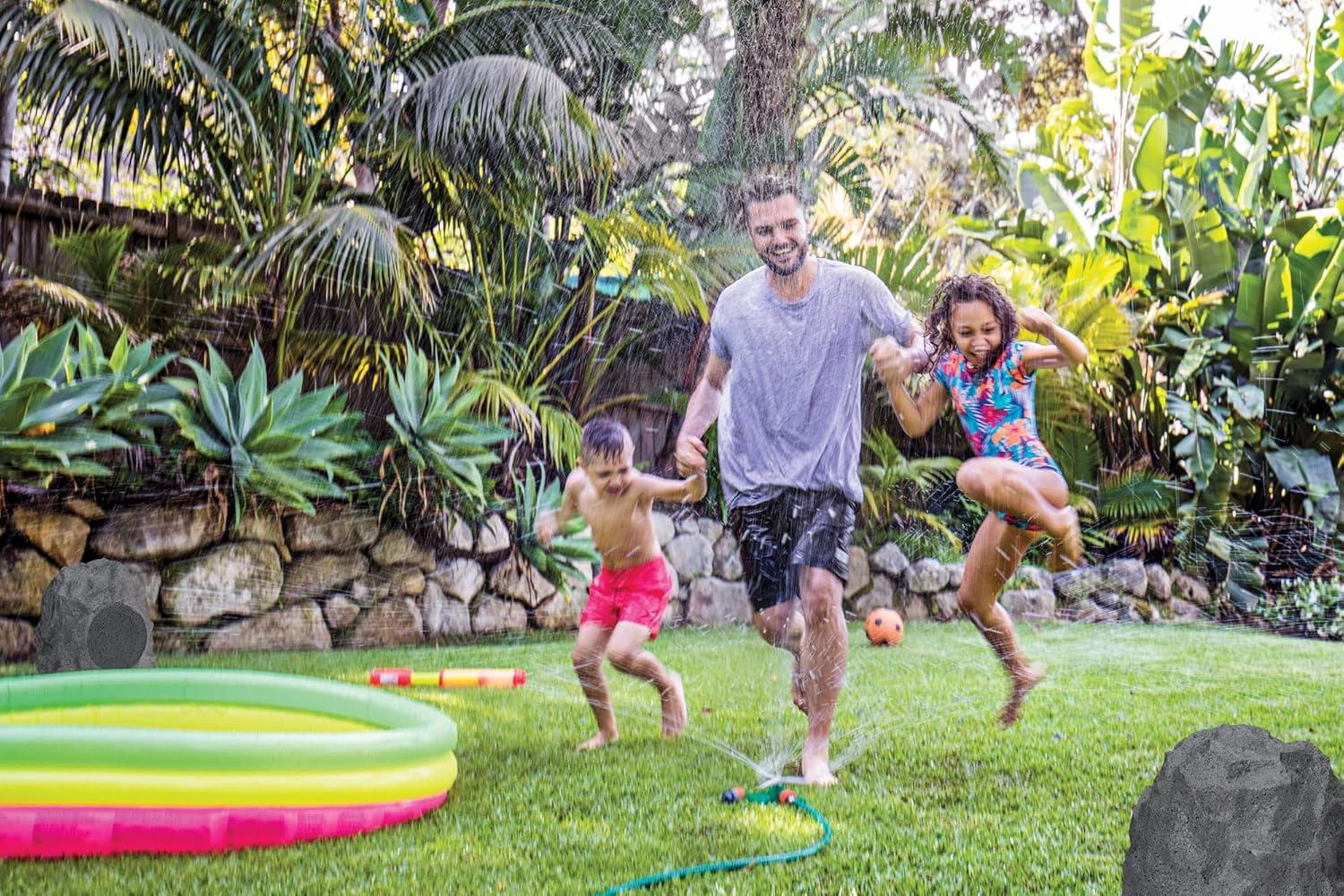 iLive ISBW422G Outdoor Bluetooth 20 Watts Power Rock Speakers with 2 USB charging cable, Gray