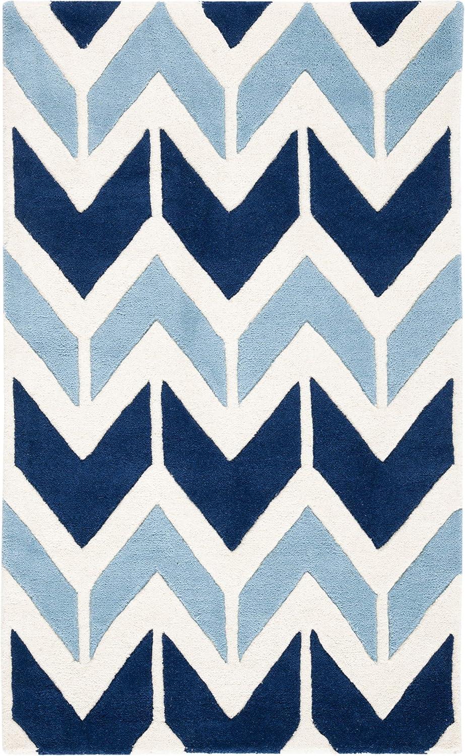 SAFAVIEH Chatham CHT756N Dark Blue / Light Blue Rug