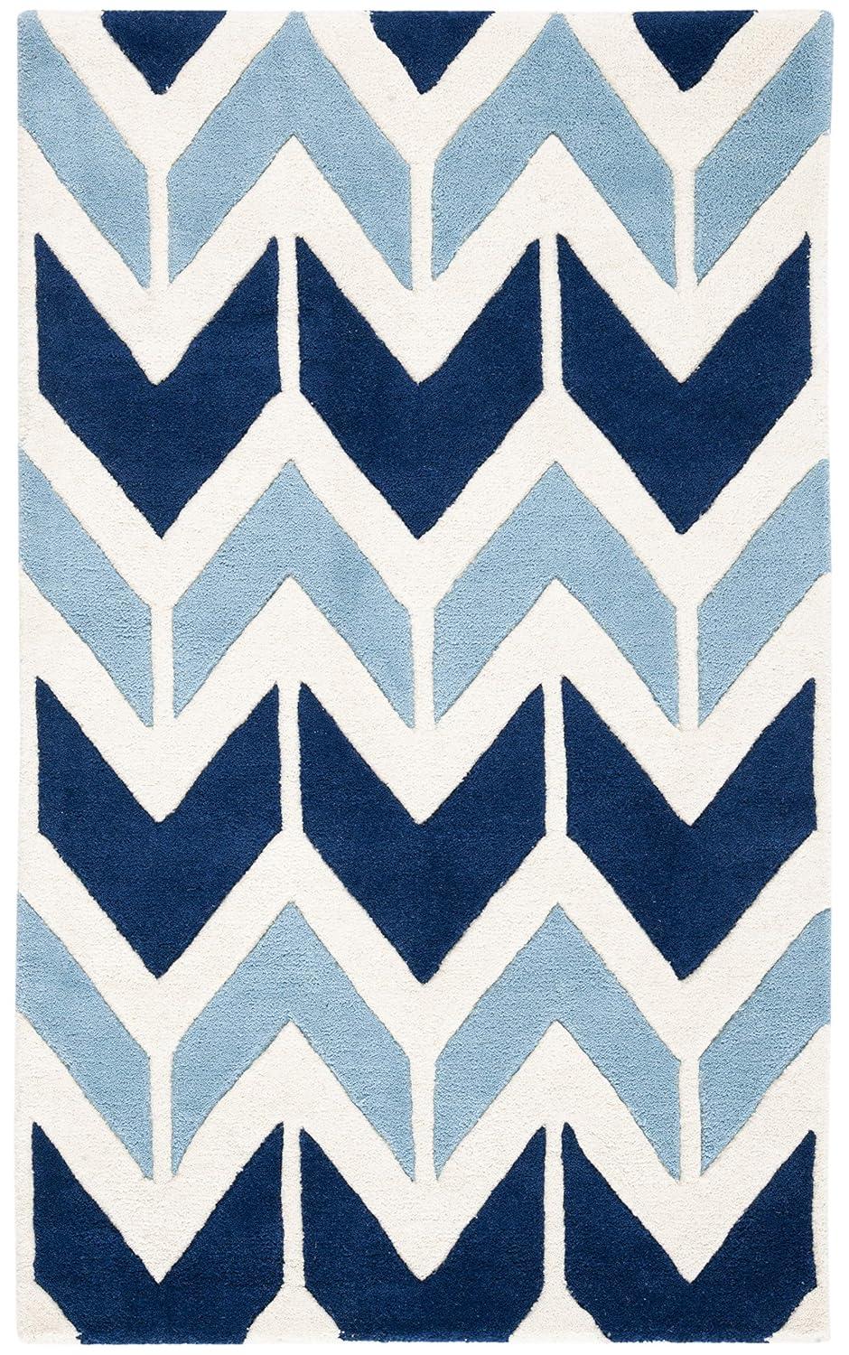 SAFAVIEH Chatham CHT756N Dark Blue / Light Blue Rug