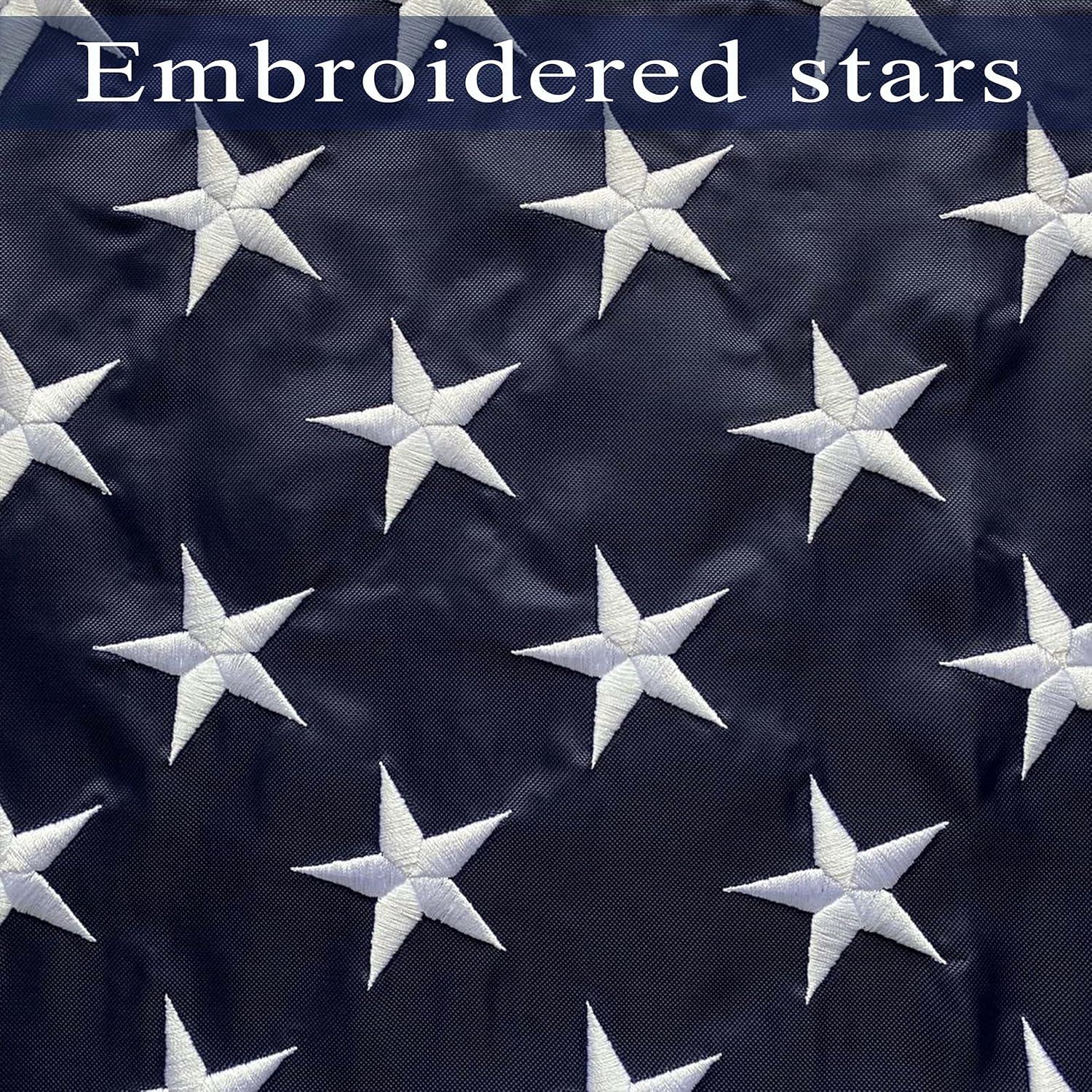 American flag USA flag 3x5FT-Embroidered Stars Flag Double Stitched Sewn Stripes Outdoors Indoors Heavy Duty flag Brass Grommets Banner