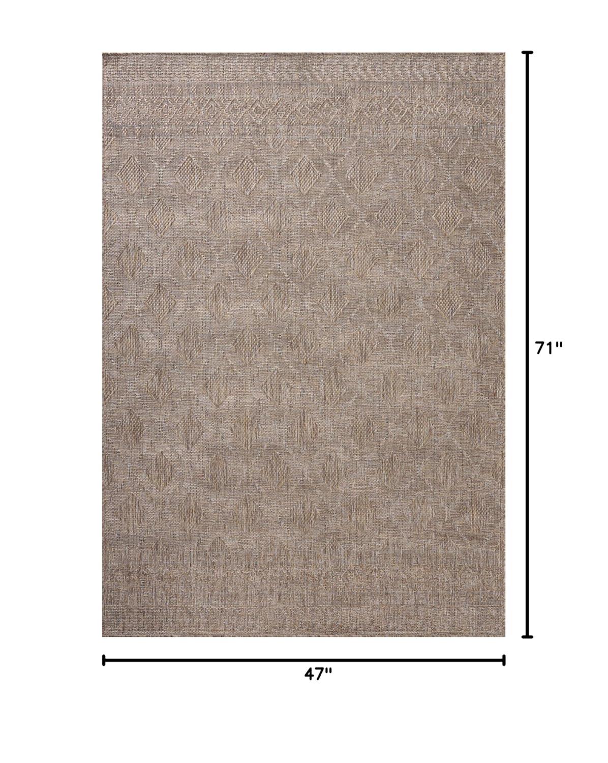 Topanga II Indoor / Outdoor Rug by Amber Lewis x Loloi - Natural and Mist / 2'3" x 3'9"