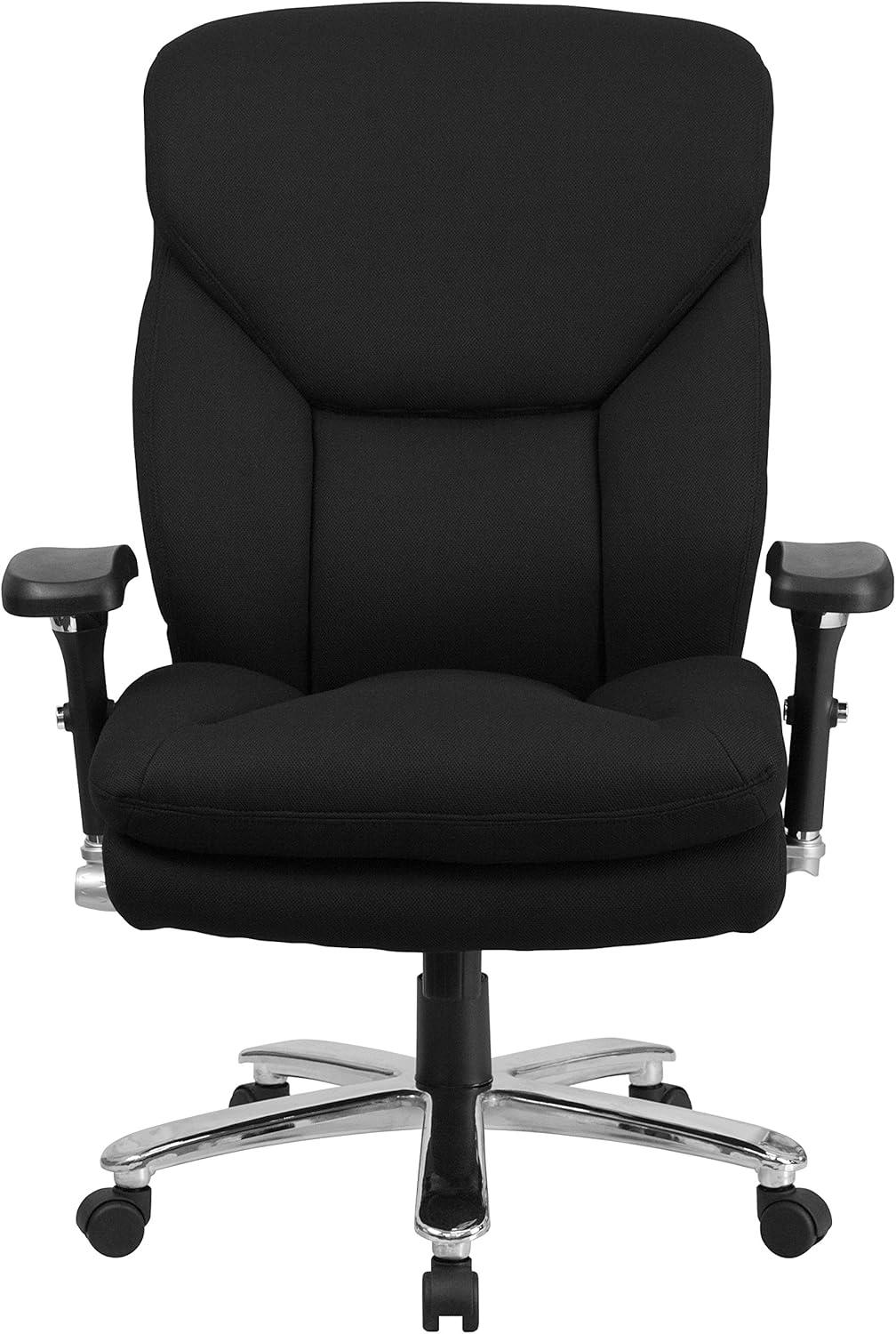Ergonomic High Back Black Fabric Executive Swivel Office Chair with Lumbar Support